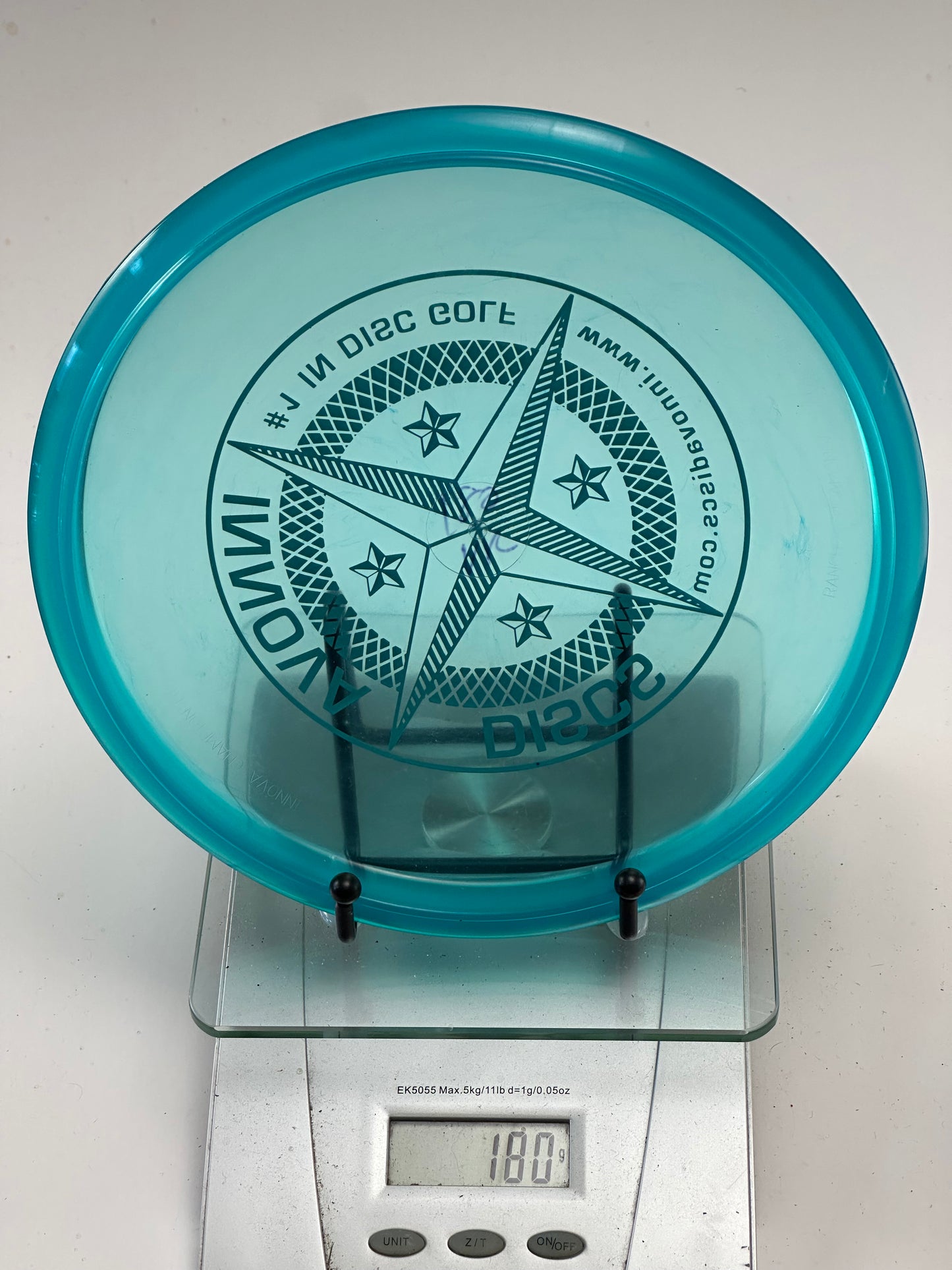 Innova Roc VRoc Champion Midrange – Translucent Aqua Compass Stamp 180g