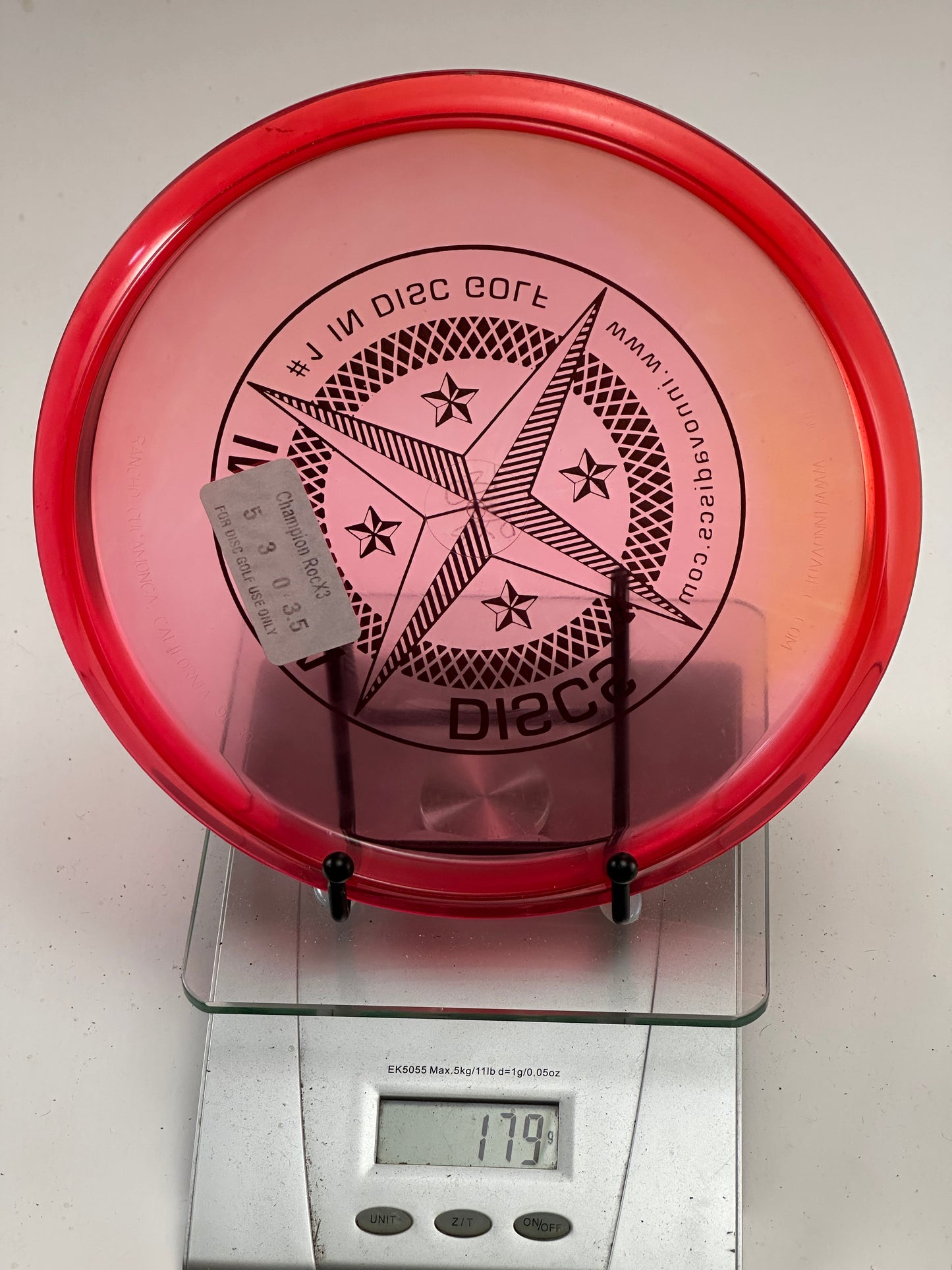 Innova Champion Roc X3 Midrange (Transparent Red, Compass Stamp)