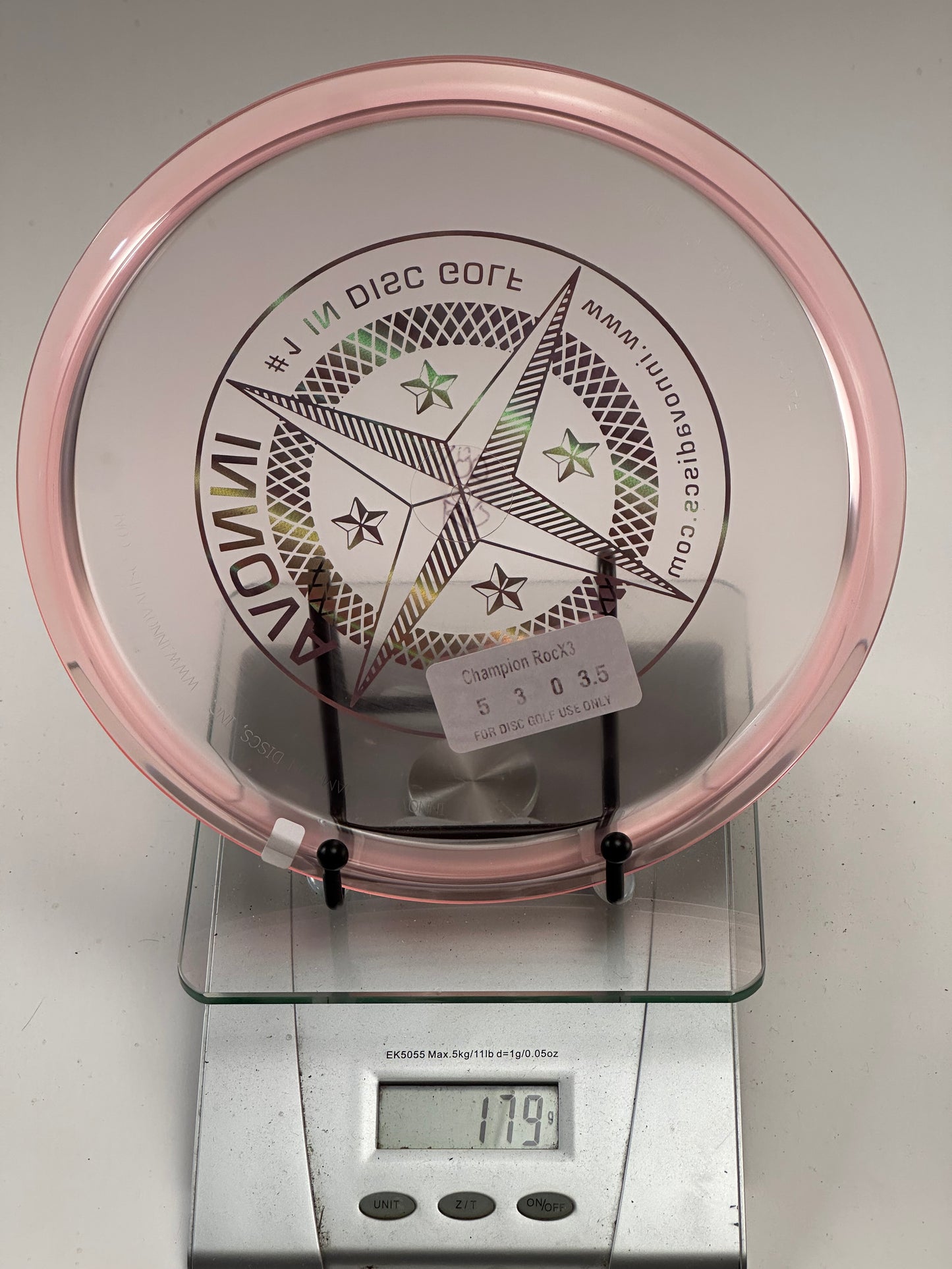 Innova Roc X3 Champion Midrange (179g) - Transparent Pink, Compass Stamp