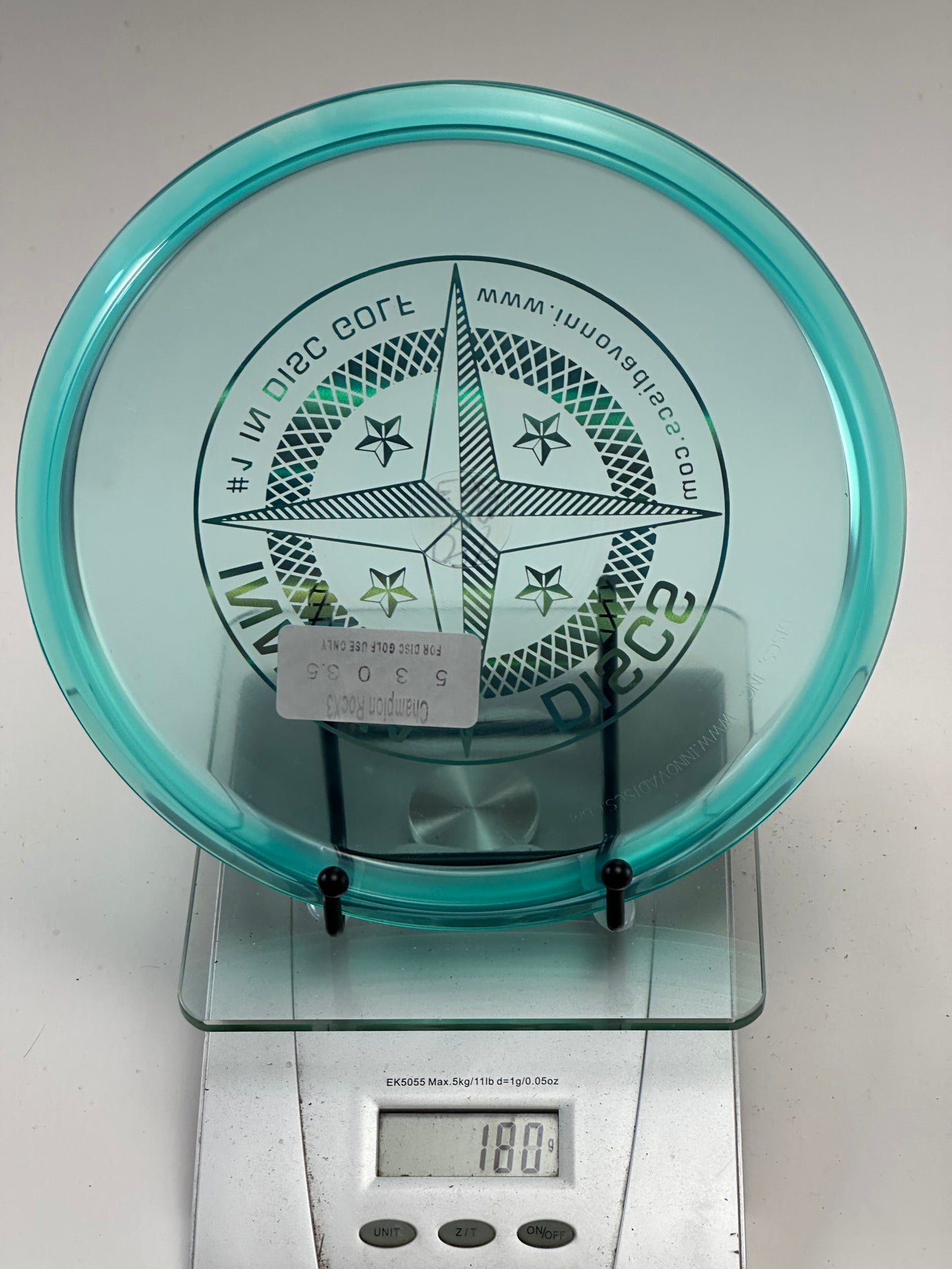 Innova Champion Roc X3 Midrange – Transparent Aqua, Compass Stamp (179g)