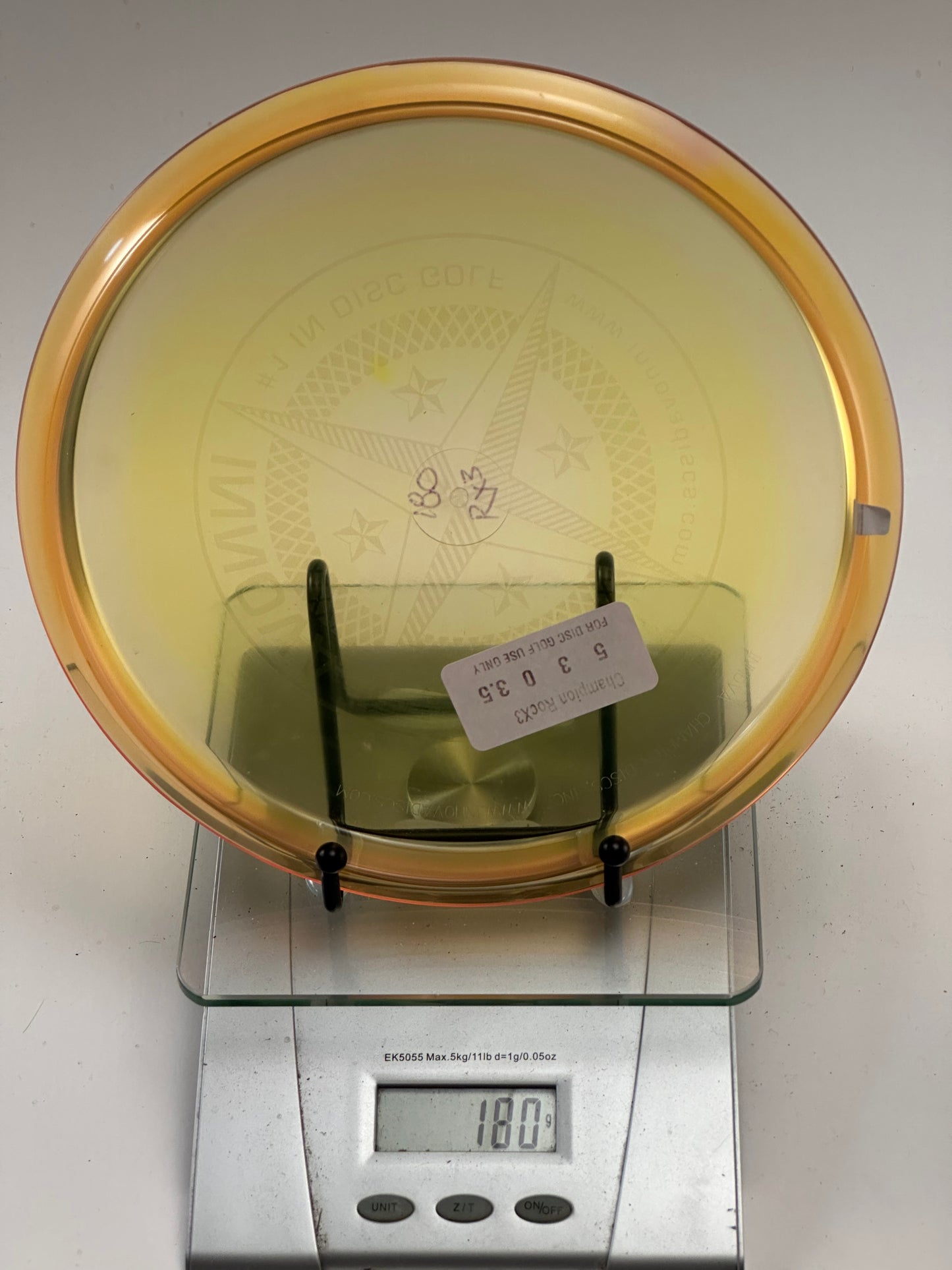 Innova Champion Roc X3 Midrange – Transparent Yellow/Orange, Compass Stamp, 180g