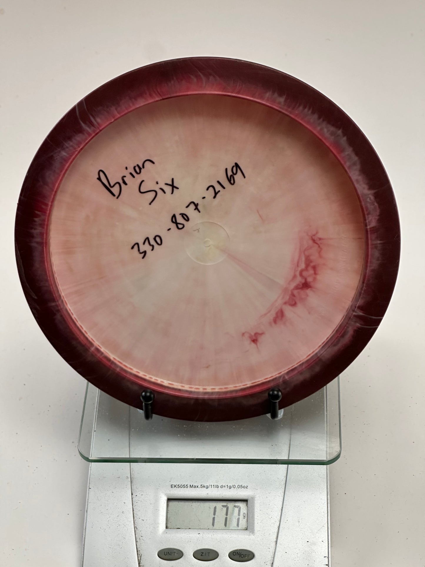 Innova Champion Sidewinder – Maroon/White Swirl – Lakeview Open Stamp
