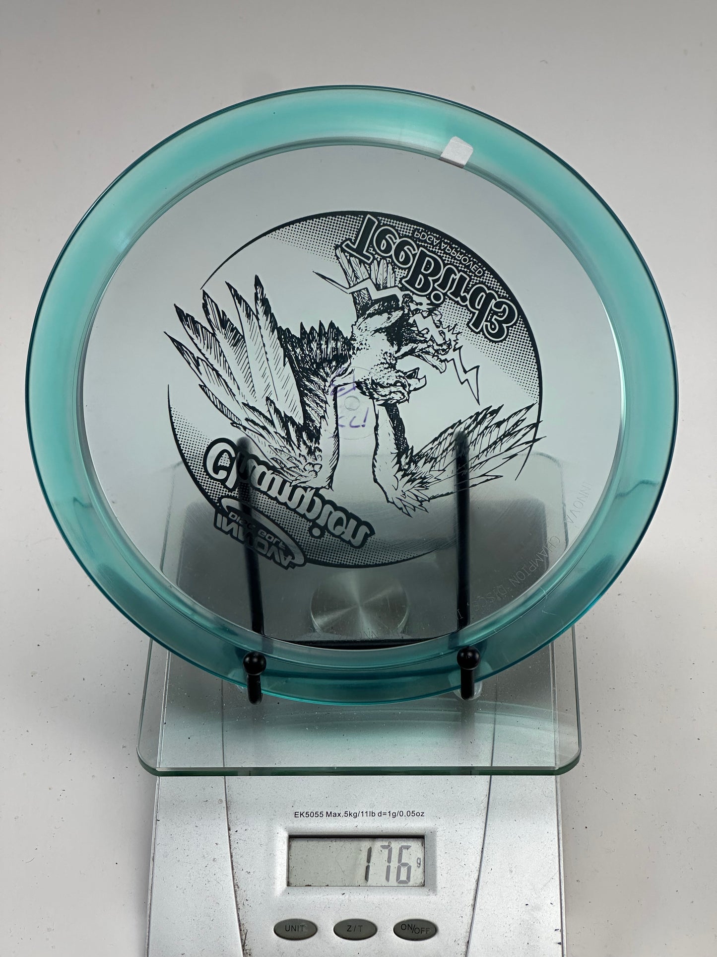 Innova Champion Teebird3 Fairway Driver (Transparent Teal, Eagle Stamp)