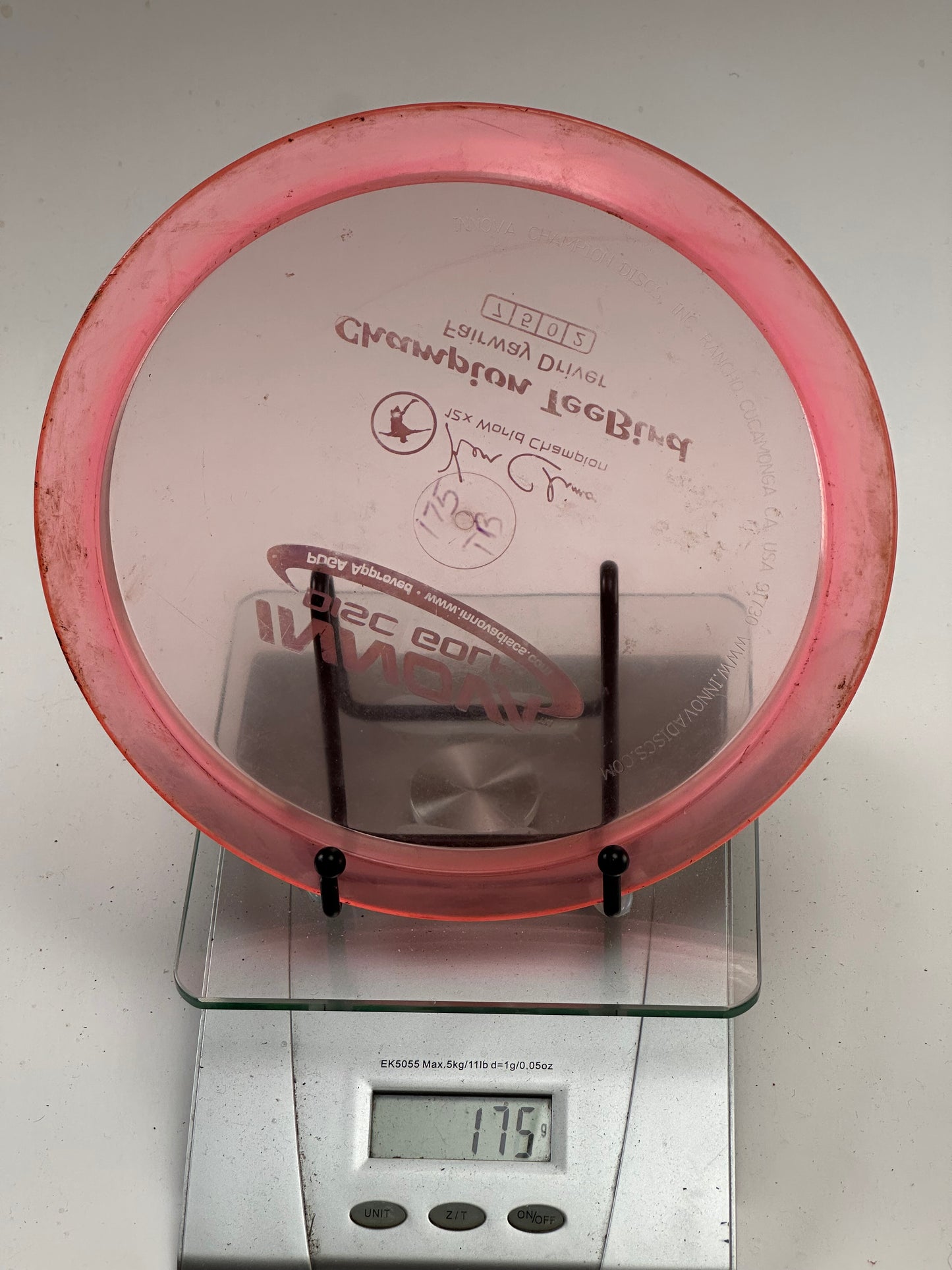 Innova Champion TeeBird Fairway Driver (12x Ken Climo) Clear/Pink Rim