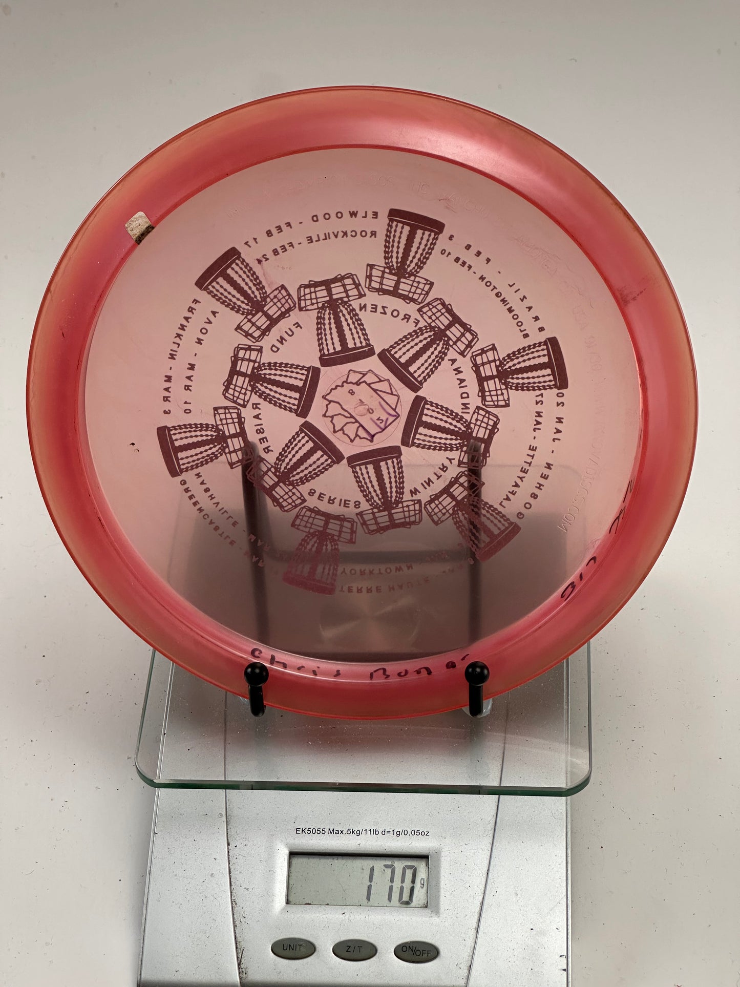 Innova Champion Teebird (Fundraiser Basket Stamp) Transparent Red Rim 178g