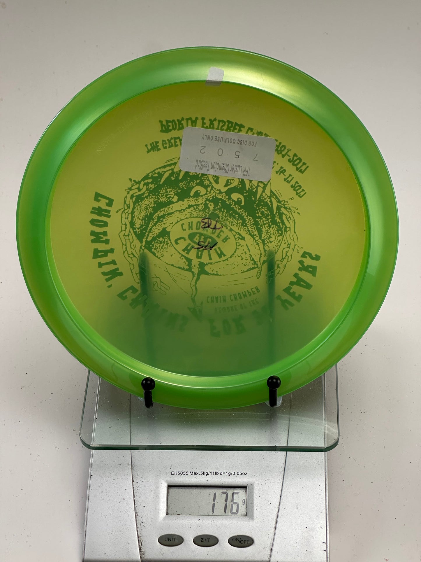 Innova Champion Teebird – Transparent Yellow-Green, Chain Chomper GPO Stamp, 176g