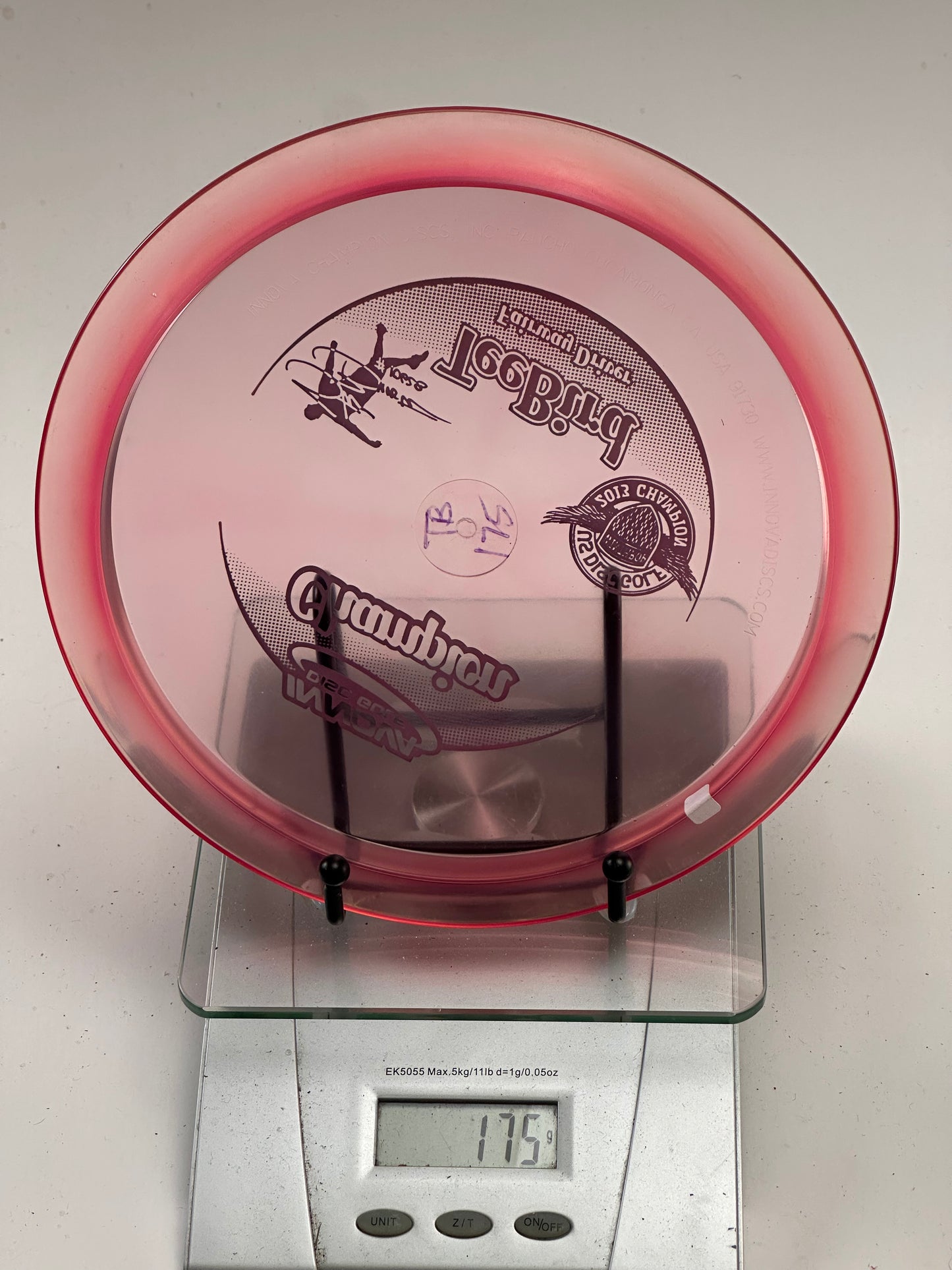 Innova Champion Teebird – Transparent Pink w/ Red Rim (USDGC Ken Climo)