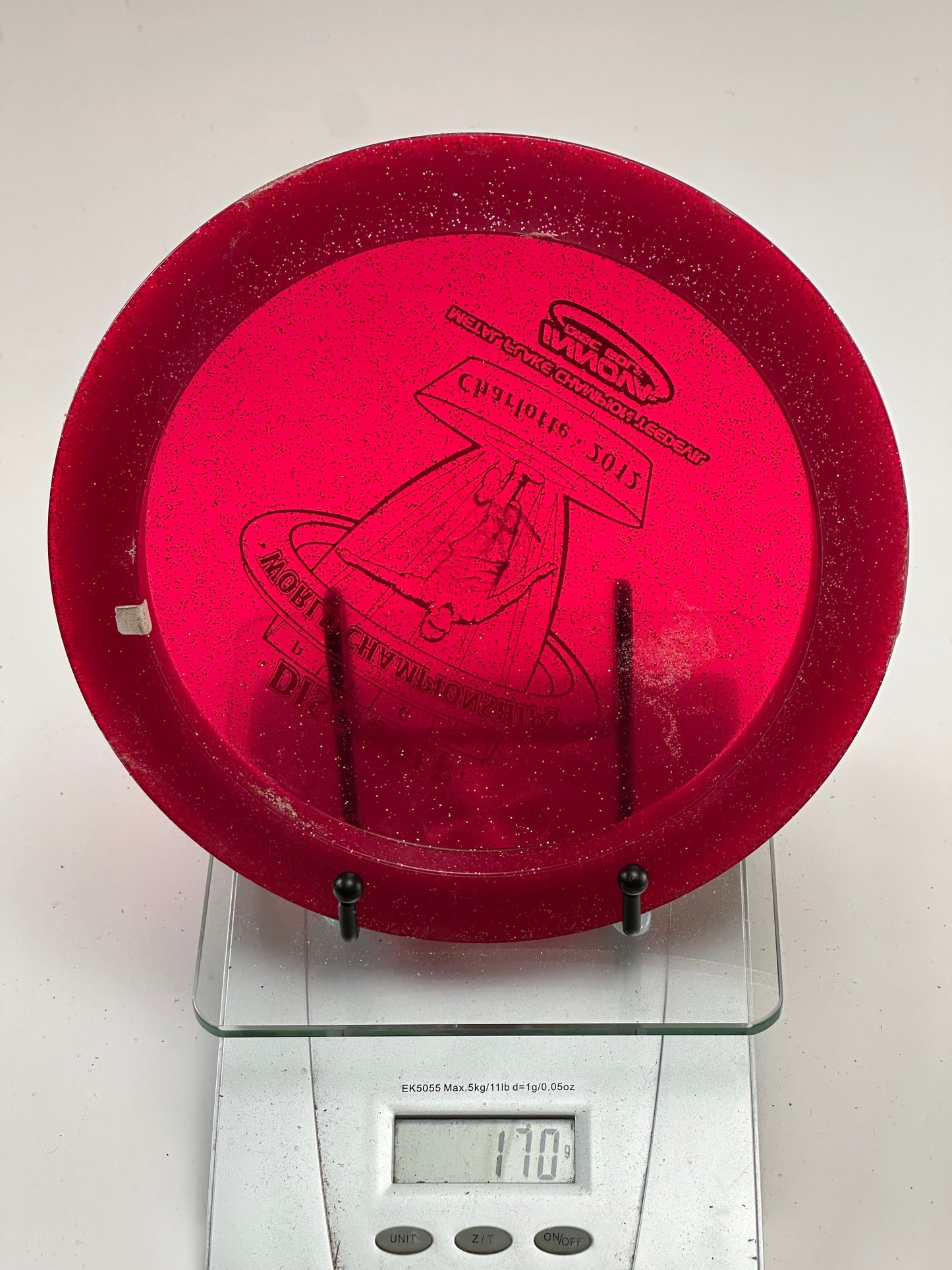 Innova Metal Flake Champion TeeDevil 2012 PDGA Worlds Stamp - Red