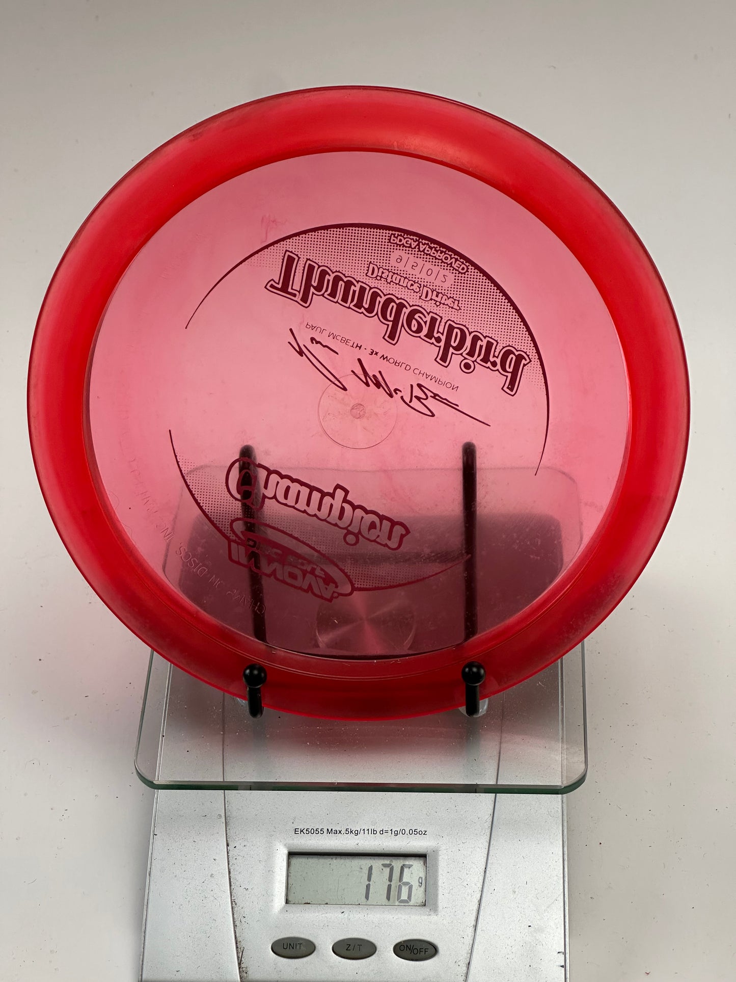 Innova Champion Thunderbird Distance Driver (Transparent Red, McBeth 3x)