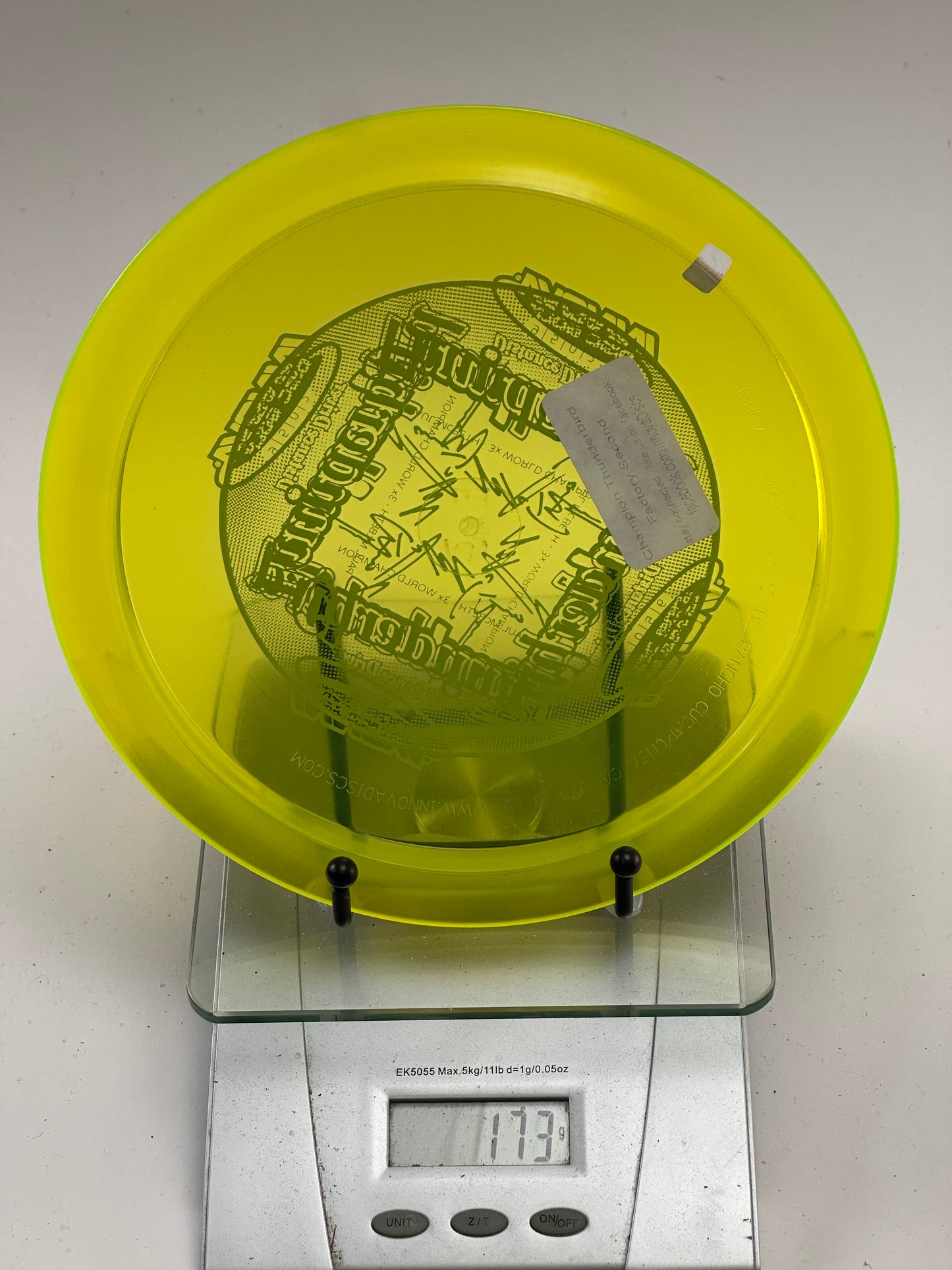 Innova Champion Thunderbird Yellow Distance Driver (Multi-Signature Stamp)
