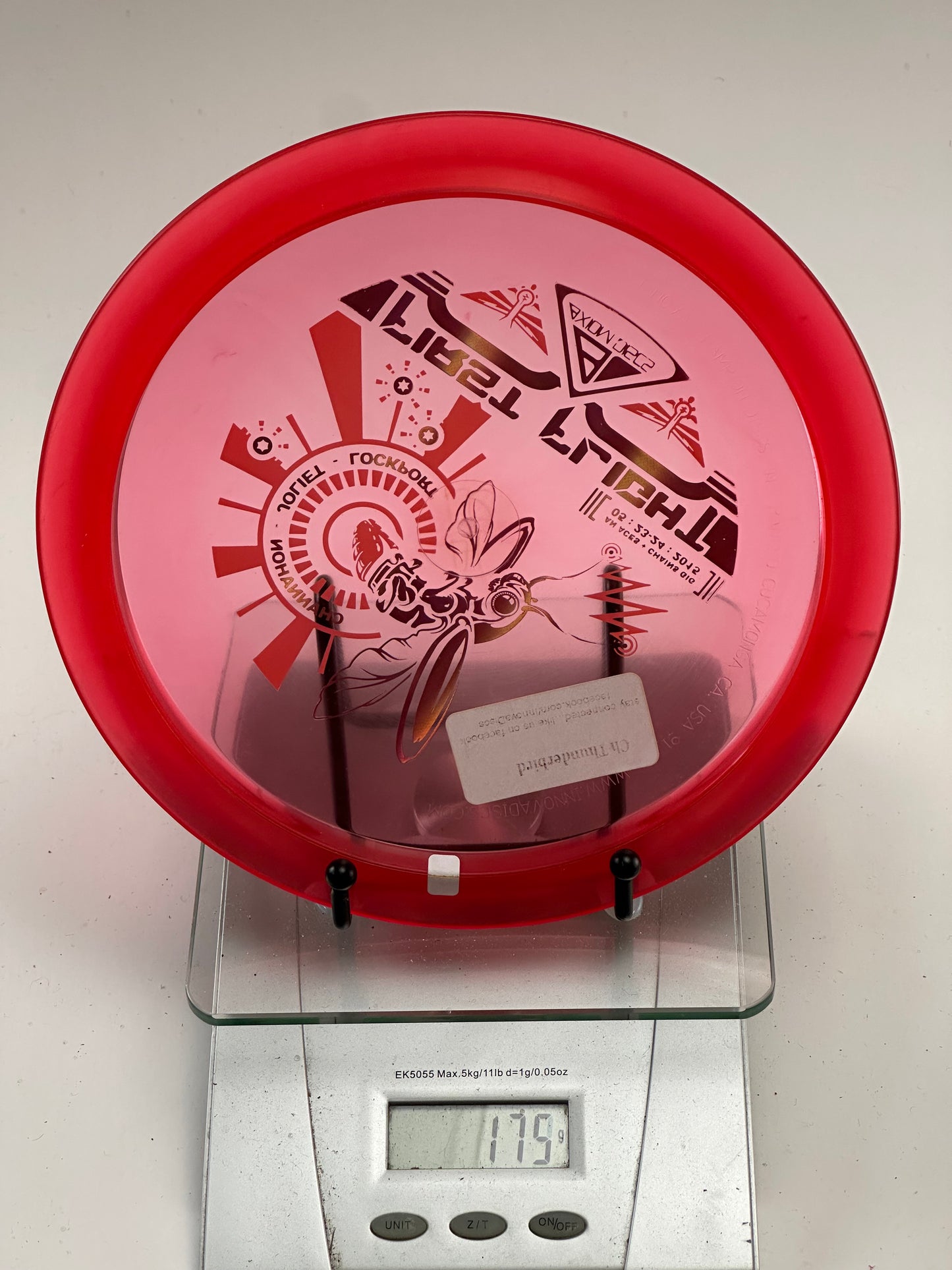 Innova Champion Thunderbird – Transparent Pink/Red – First Flight Joliet Lockport Stamp