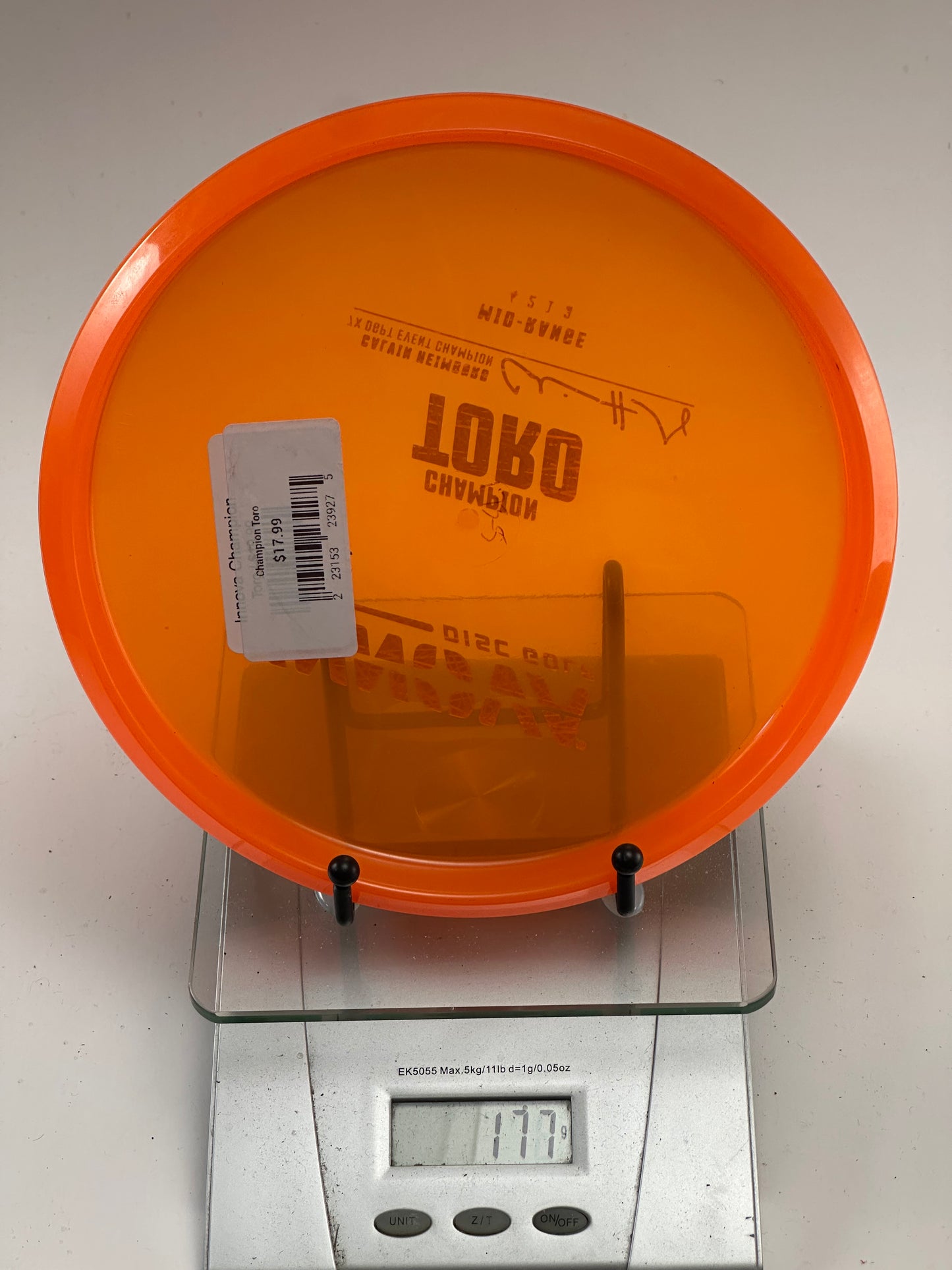 Innova Champion Toro Calvin Heimburg Signature – Translucent Orange