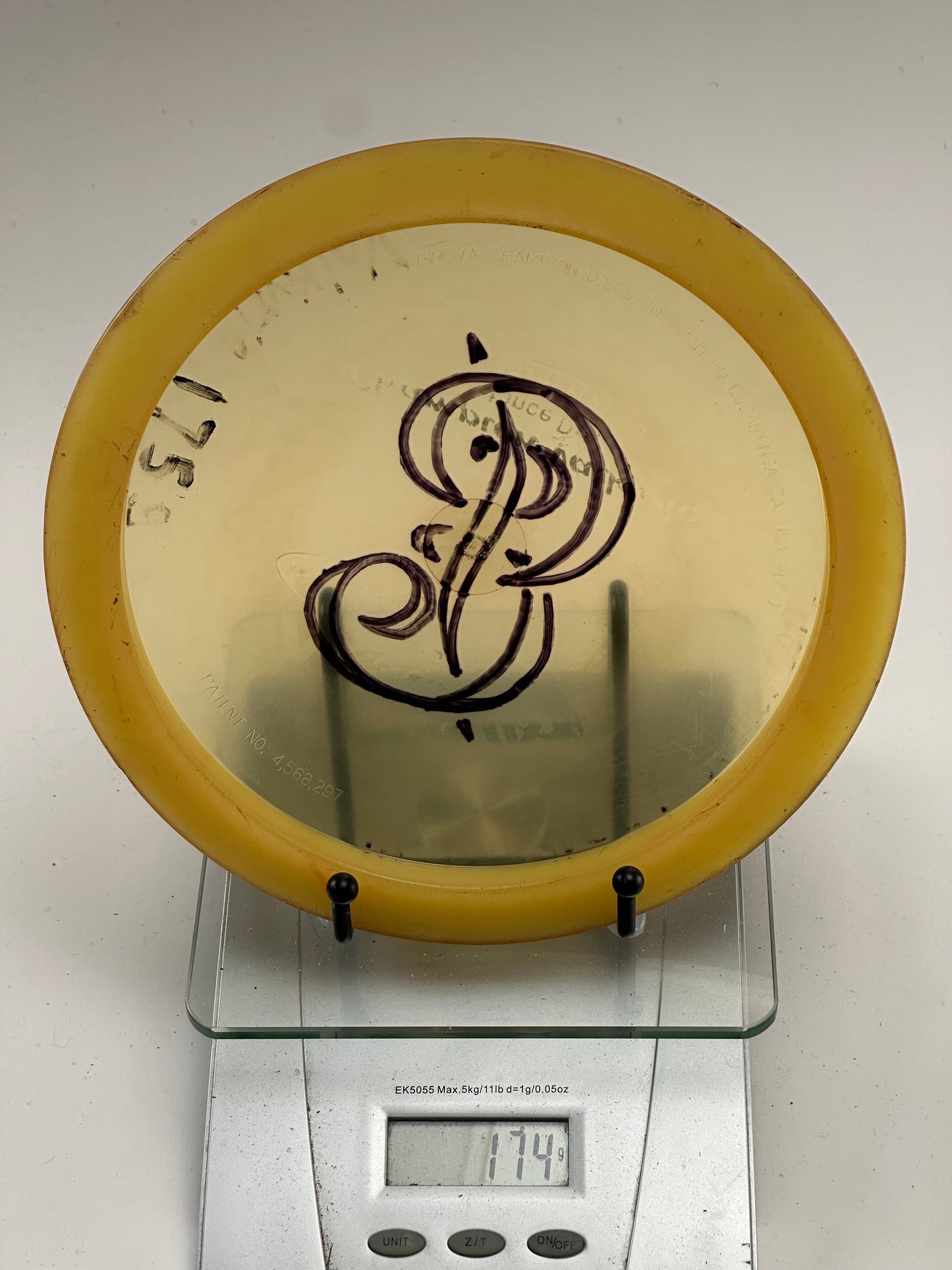 Innova Champion Edition Valkyrie – Two-Color Rim (Clear/Yellow) w/ Ink Art