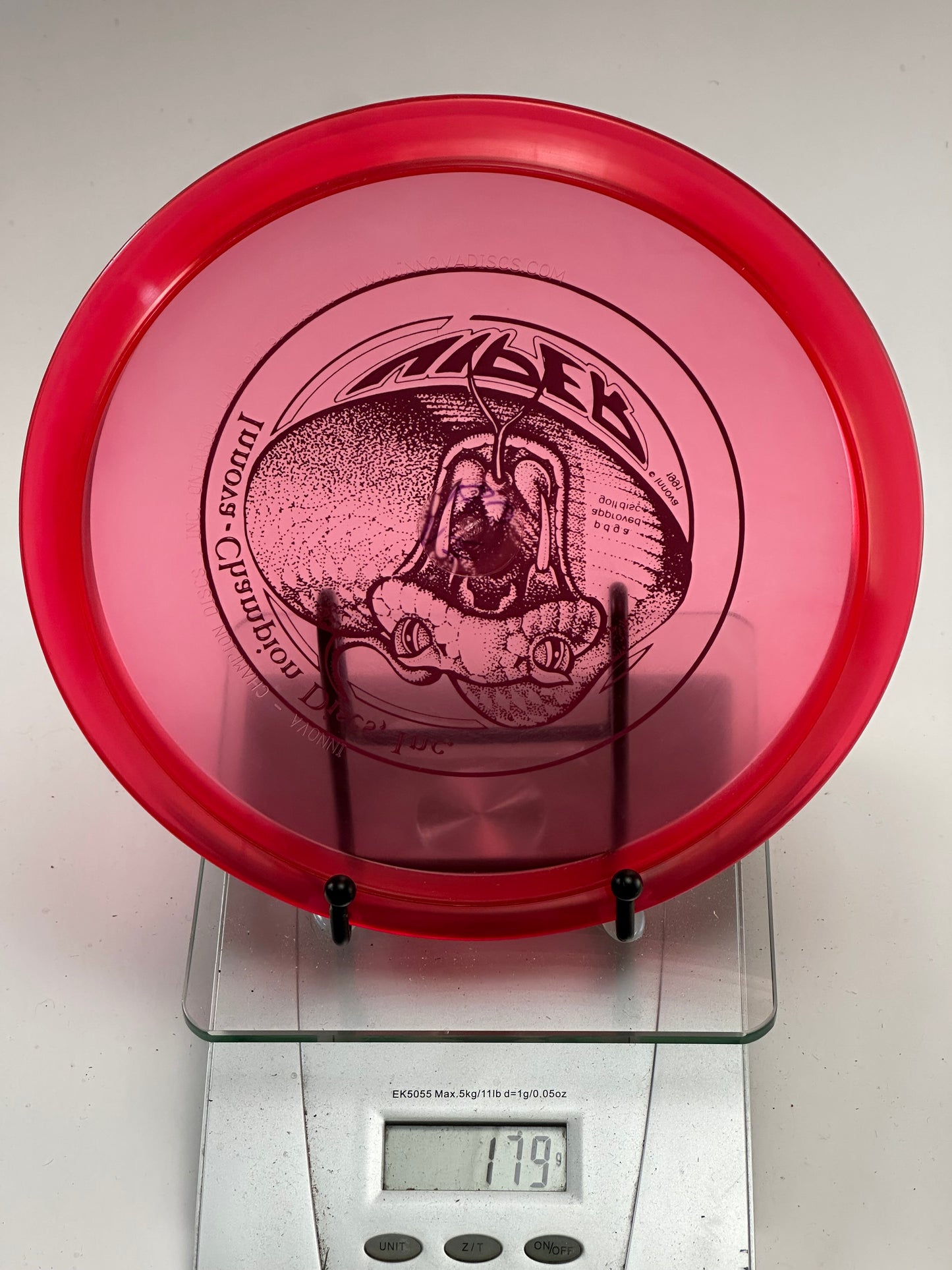 Innova Champion Viper (179g) - Transparent Red w/ Blue Snake Stamp