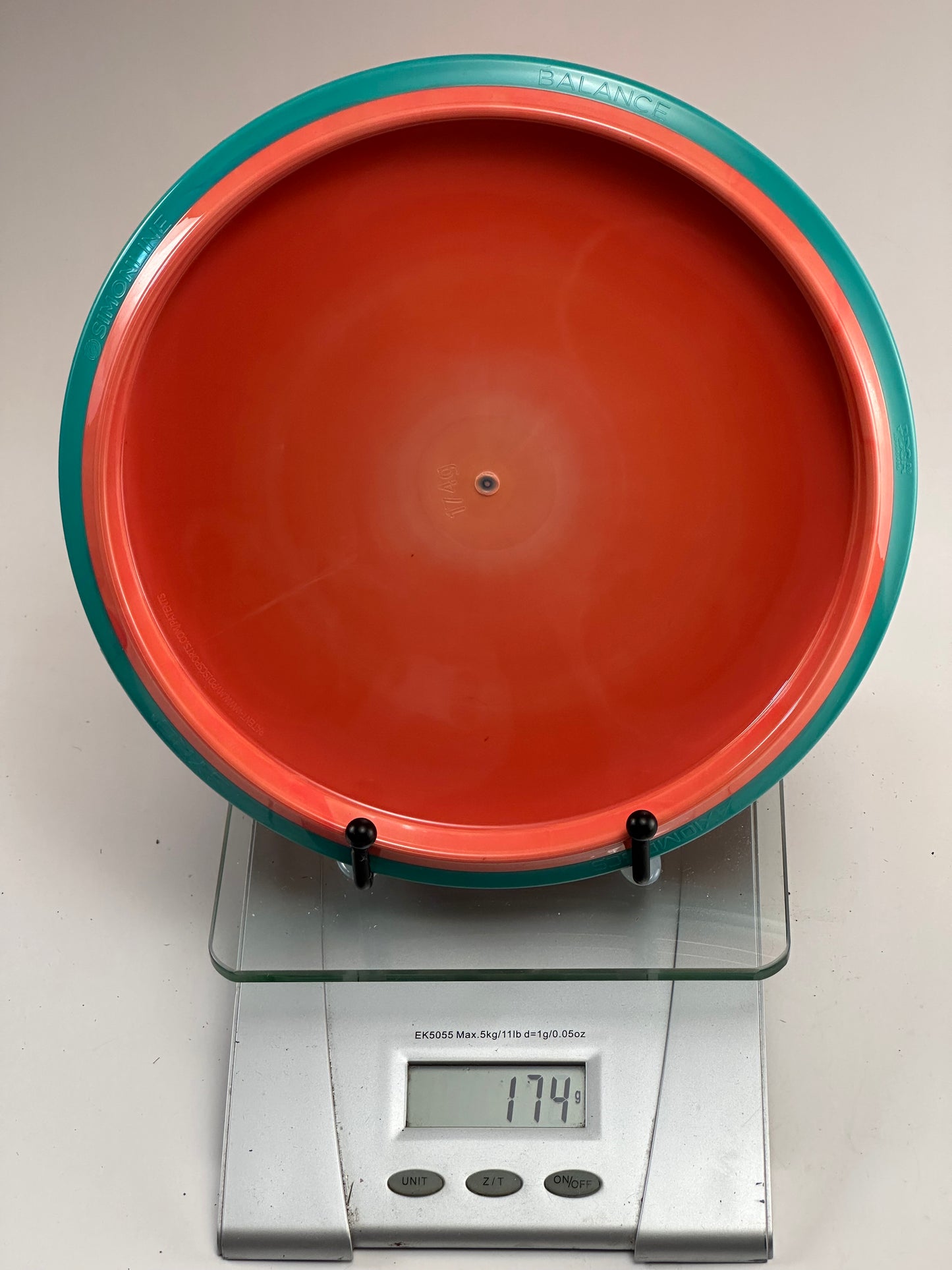 MVP Neutron Balance (Red-Orange w/ Aqua Rim) Beaker Stamp