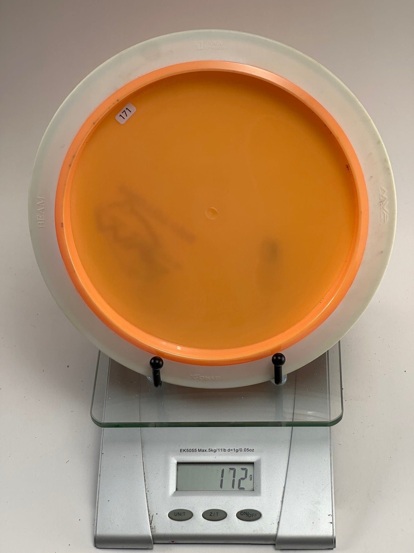MVP Beam Prototype – Orange Plate w/ White Overmold