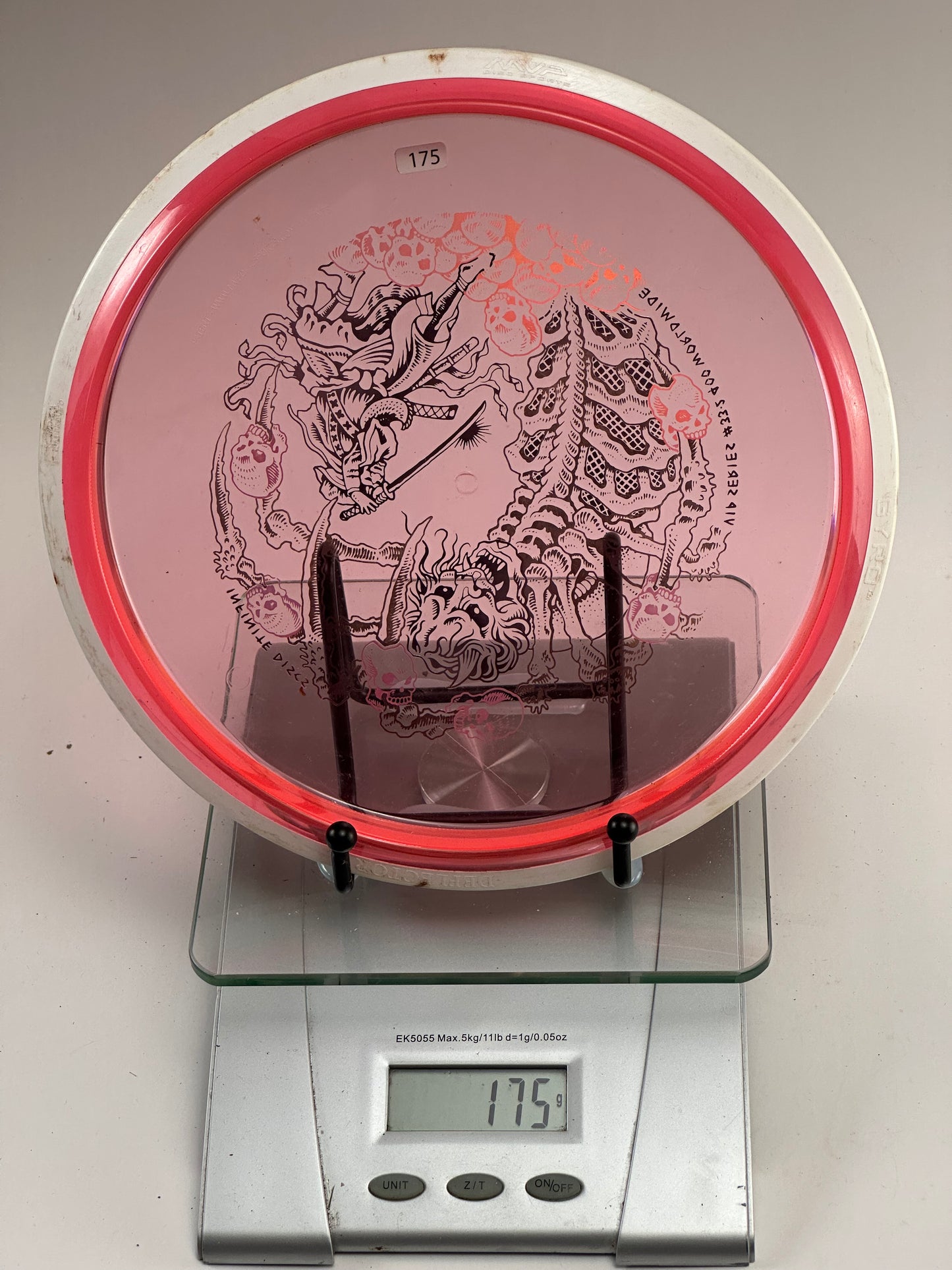 MVP Eclipse Deflector Overstable Glow Midrange - Pink w/ White Rim (175g)