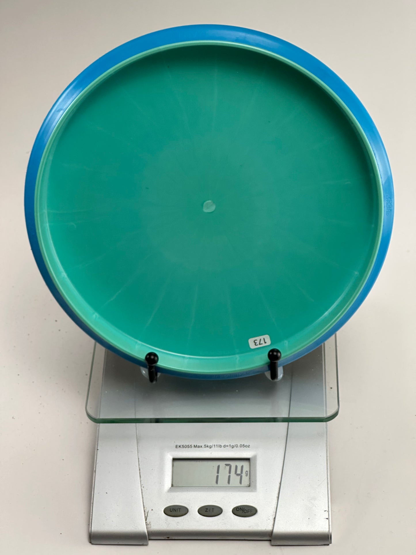MVP Fission Envy Putter/Approach – Turquoise with Blue Rim (Robot Stamp) 174g