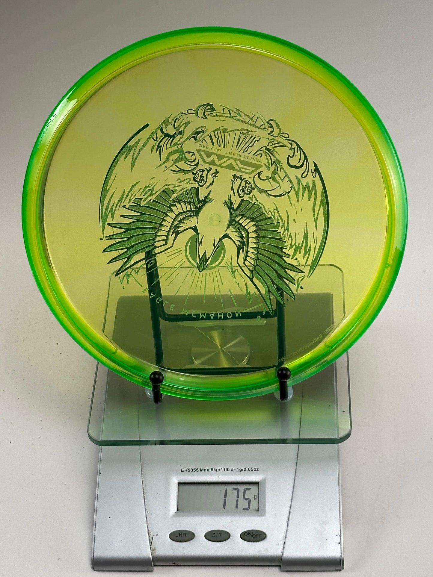 MVP Fission Envy Eagle McMahon Team Series Putter 175g (Translucent Yellow/Green Rim)