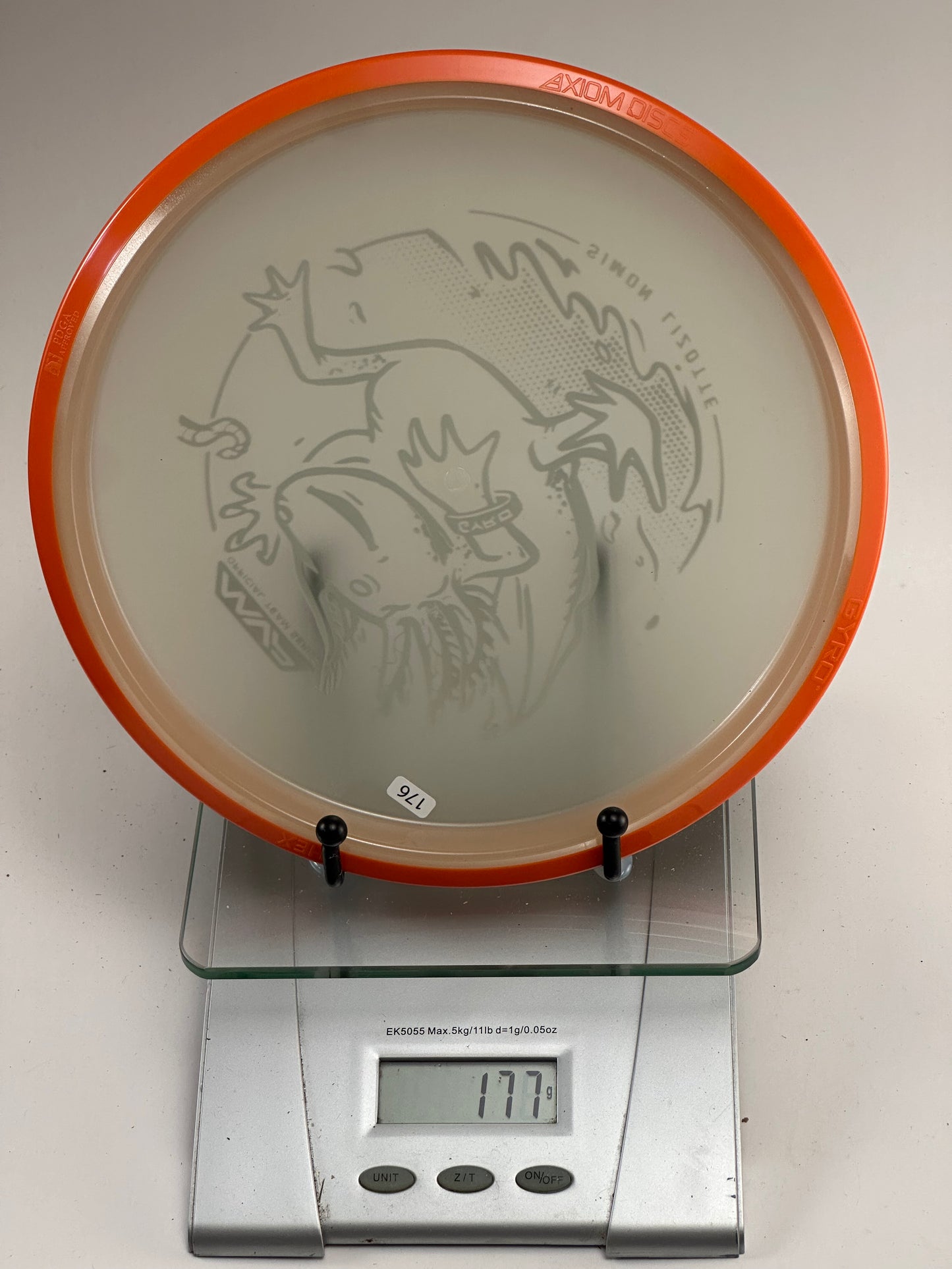 MVP Eclipse Hex Glow (Simon Lizotte Axolotl) 177g - Orange Rim