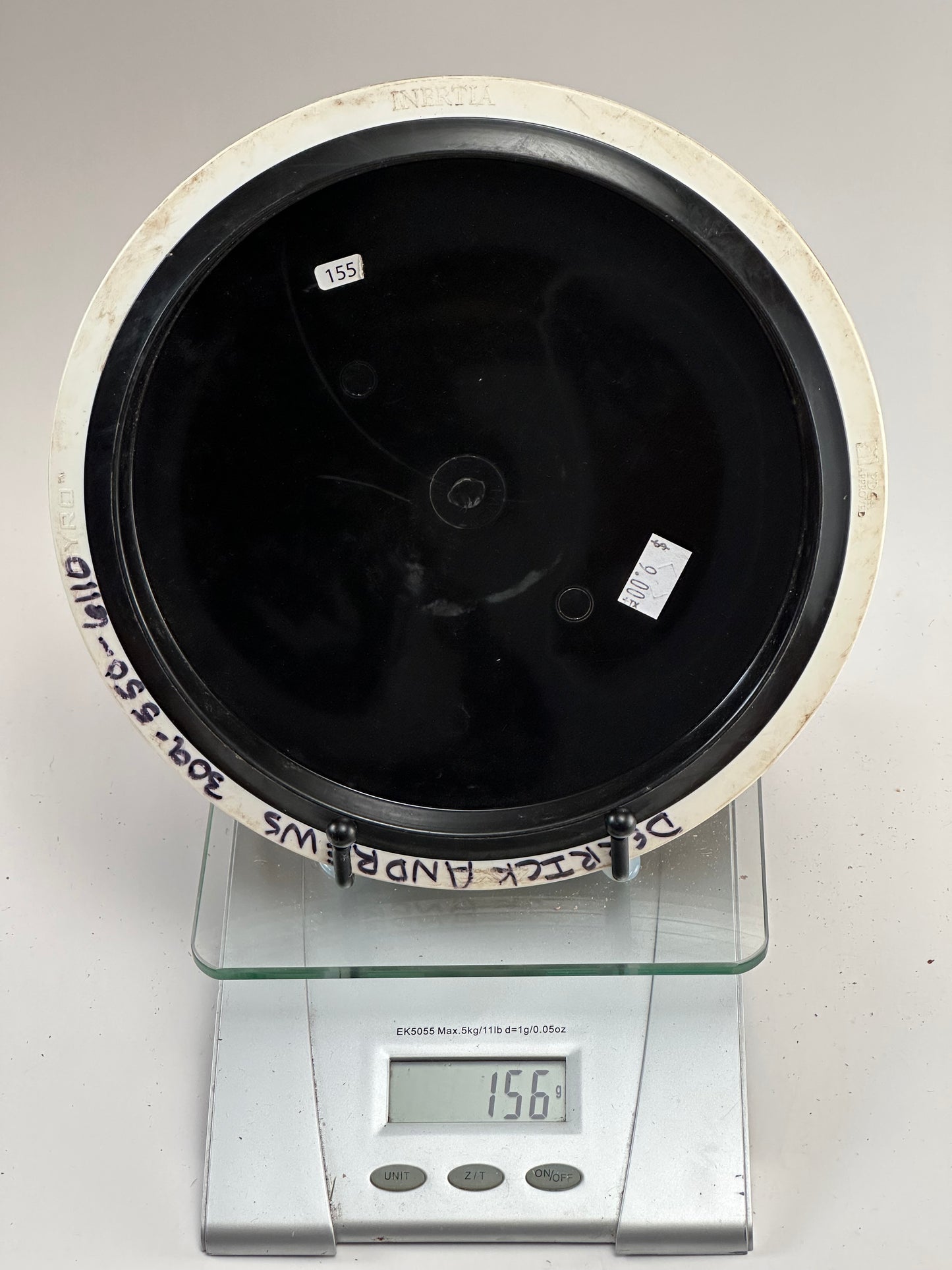 MVP Inertia | Electron | Black w/ White Rim | PDGA Stamp