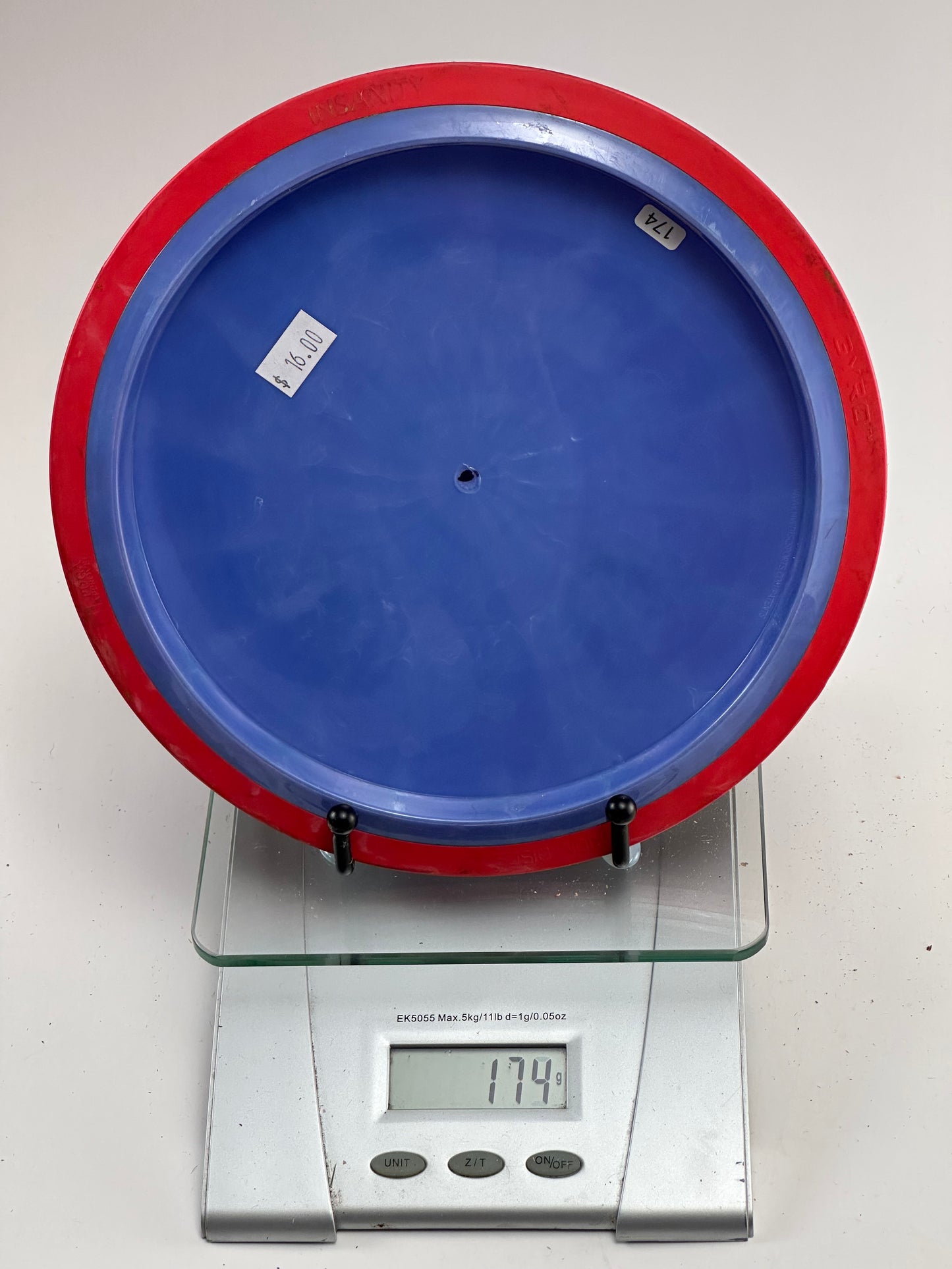 MVP Neutron Insanity Distance Driver 174g - Blue w/ Red Overmold