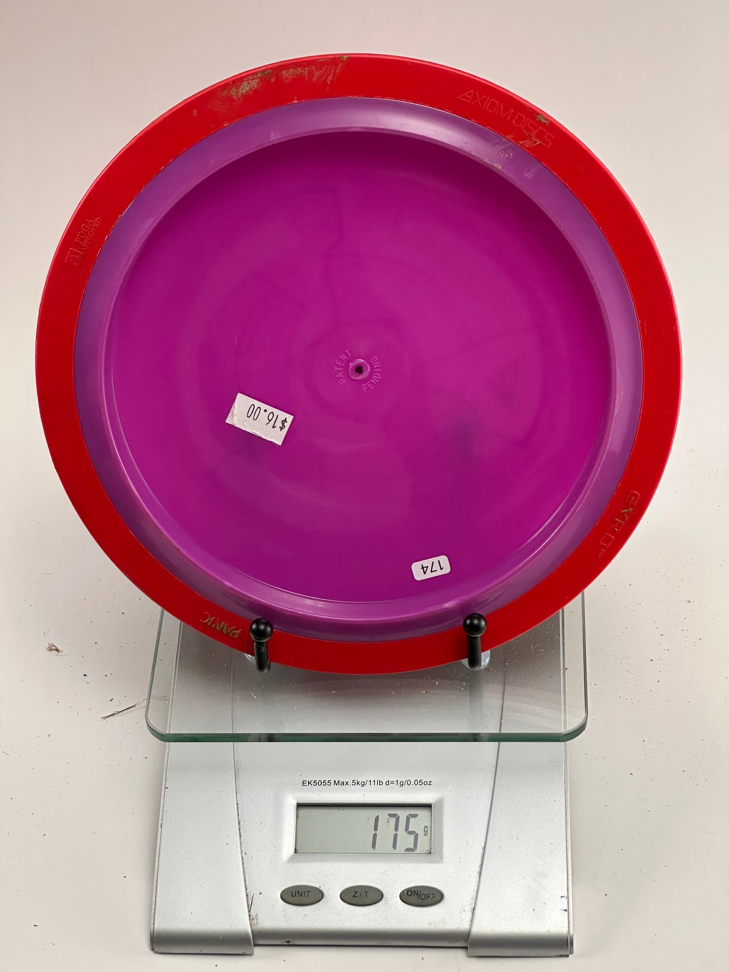 MVP Neutron Panic (175g) – Purple Plate / Red Rim, Radioactive Stamp