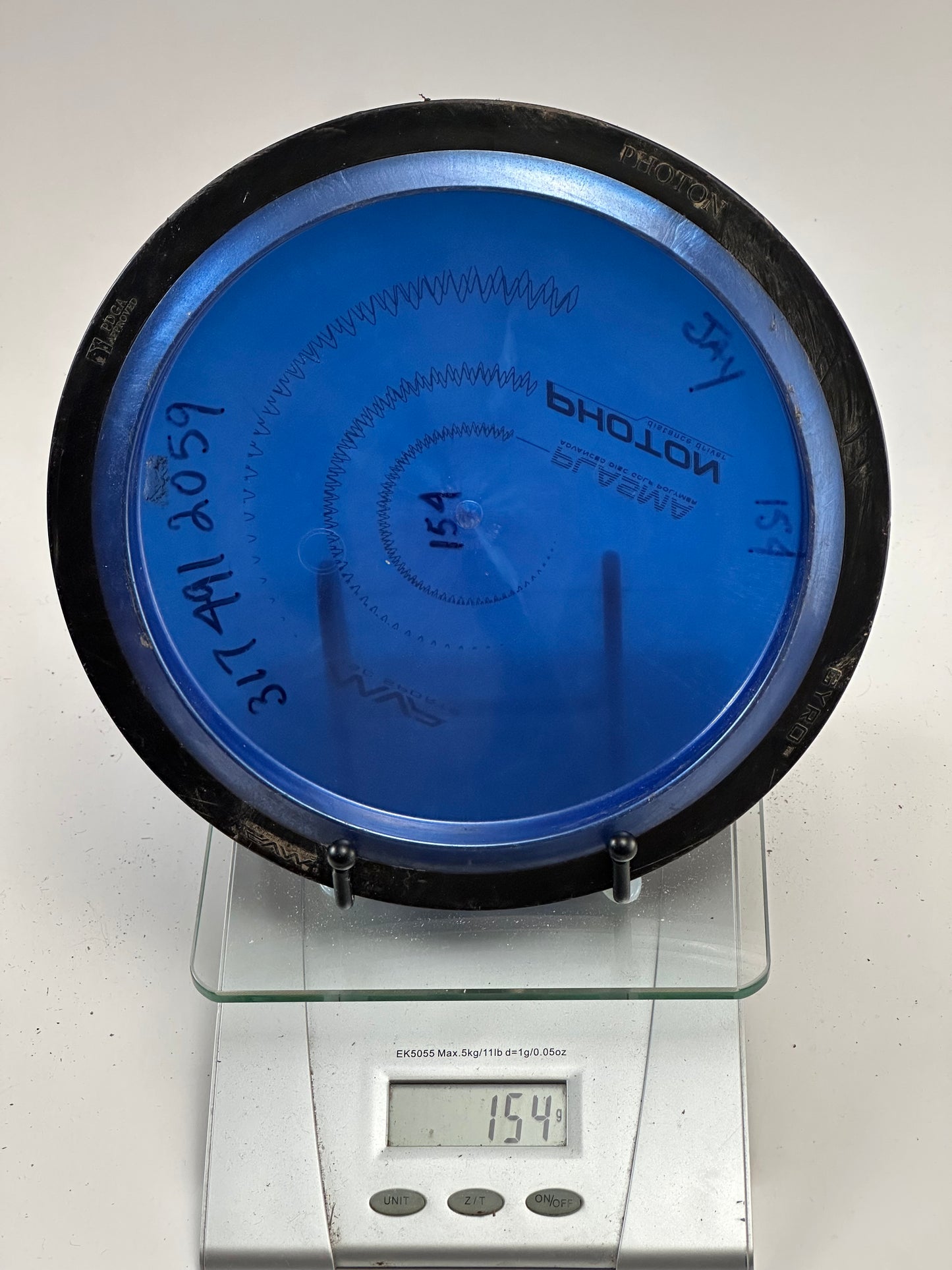 MVP Plasma Photon Distance Driver - Blue w/ Black Rim (154g)