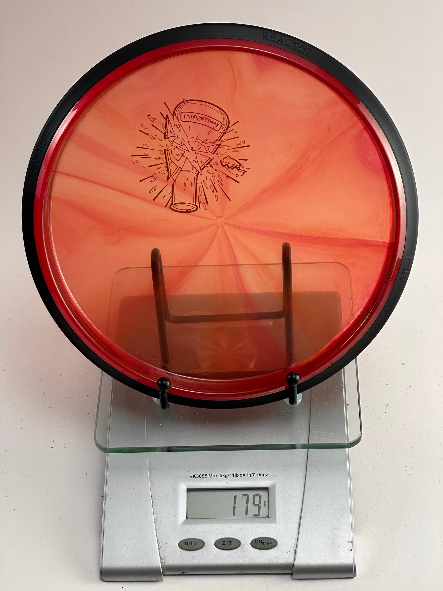 MVP Reactor Eclipse 2.0 (Lab Second) Glow Midrange 179g - Orange Swirl/Black Rim