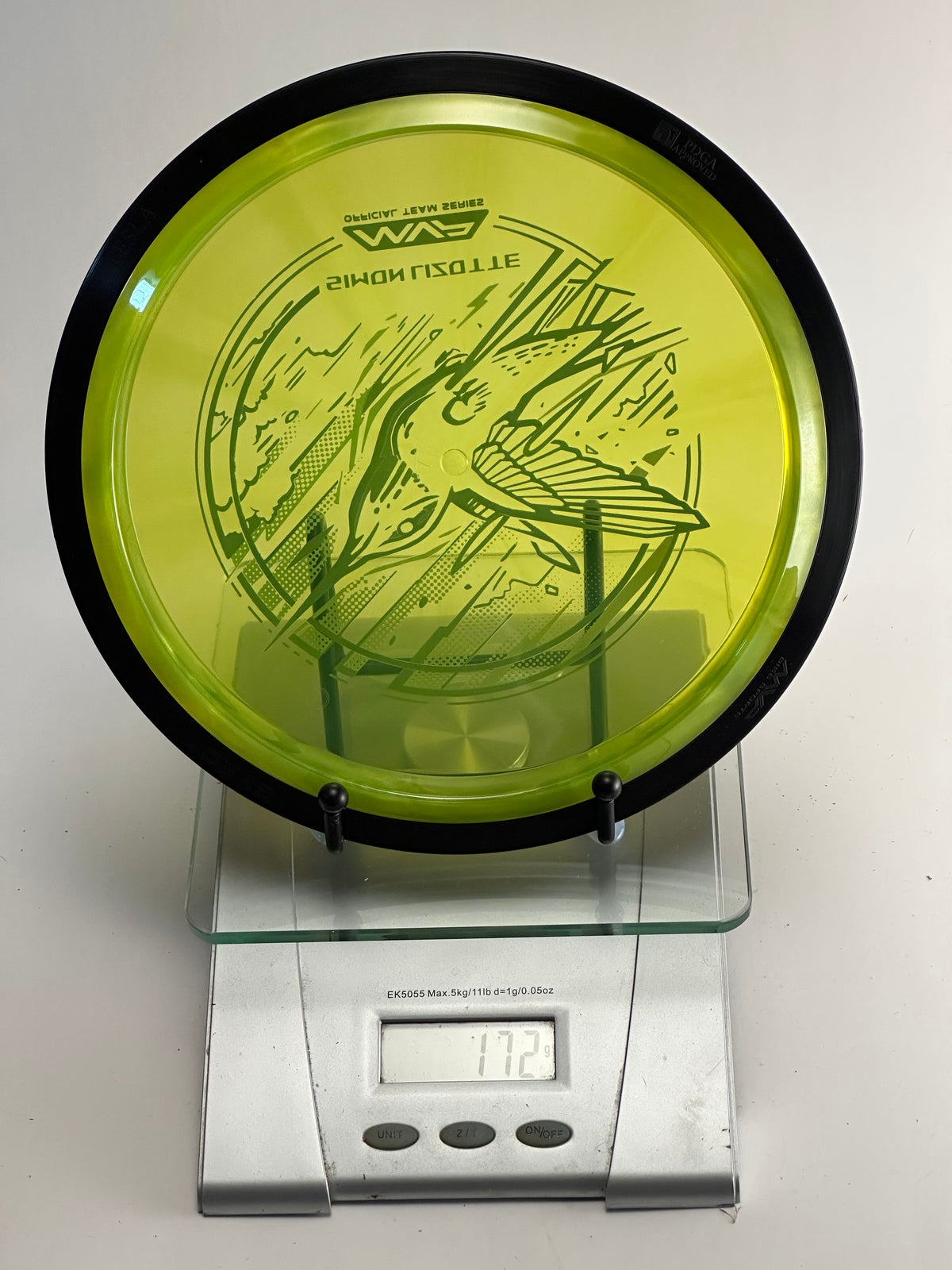MVP Plasma Tesla Distance Driver (Simon Lizotte Hummingbird) - Neon Yellow/Green