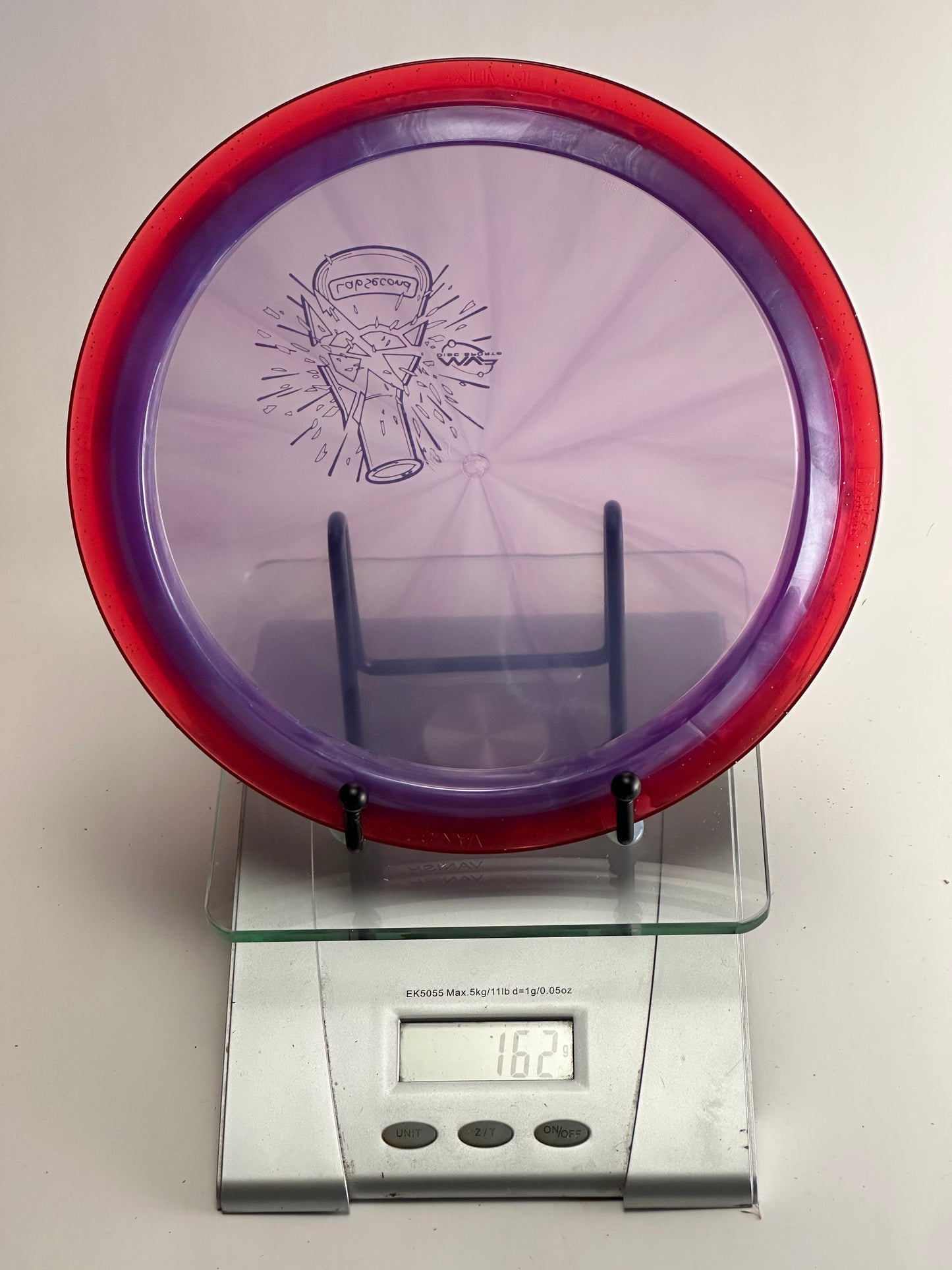 MVP Proton Vanish 162g Translucent Purple w/ Red Rim Popcorn Stamp