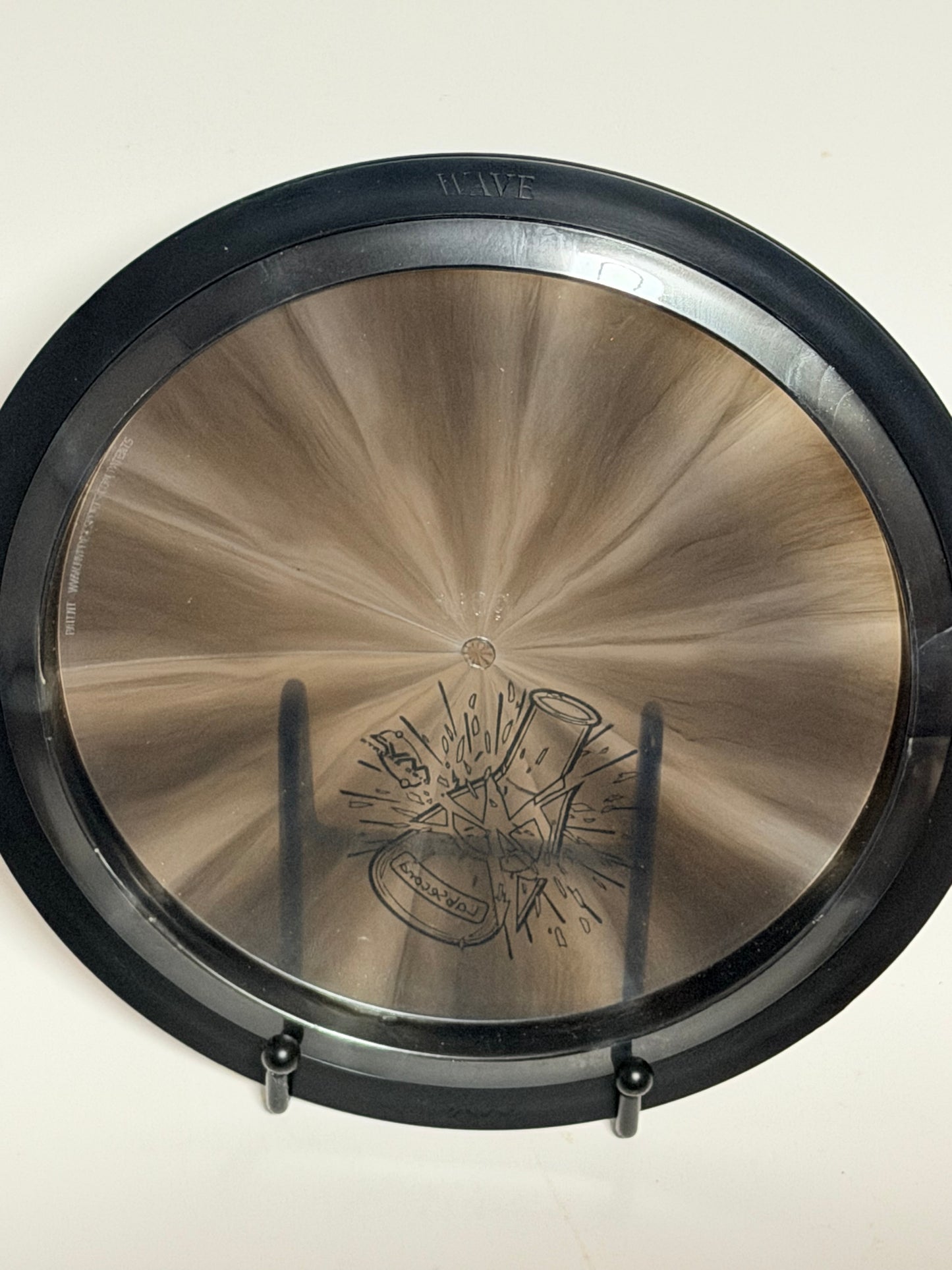 MVP Neutron Wave Lab Second – Metallic Silver Swirl w/ Black Rim