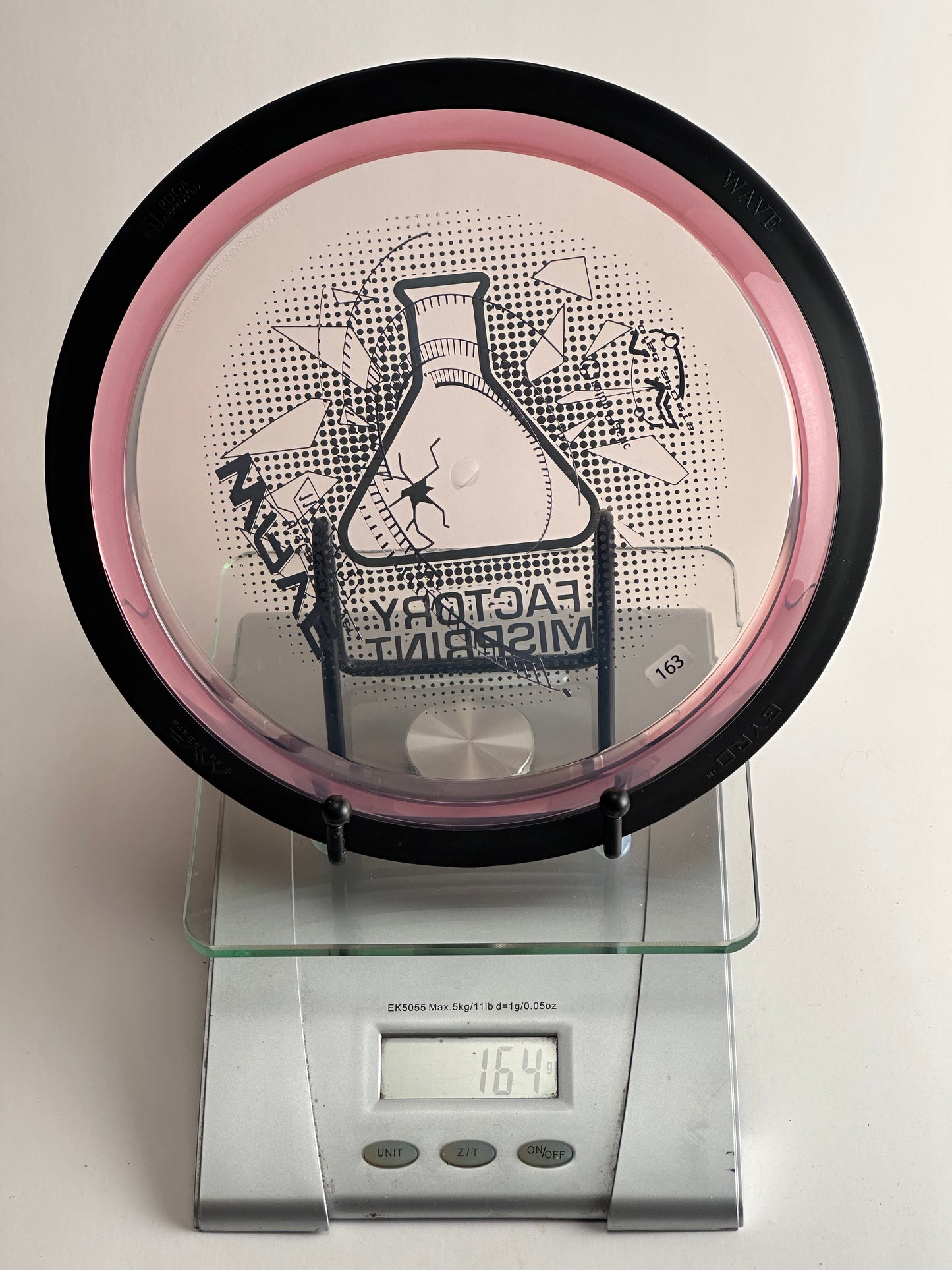 MVP Proton Wave Factory Misprint 164g Clear Pink w/ Black Rim