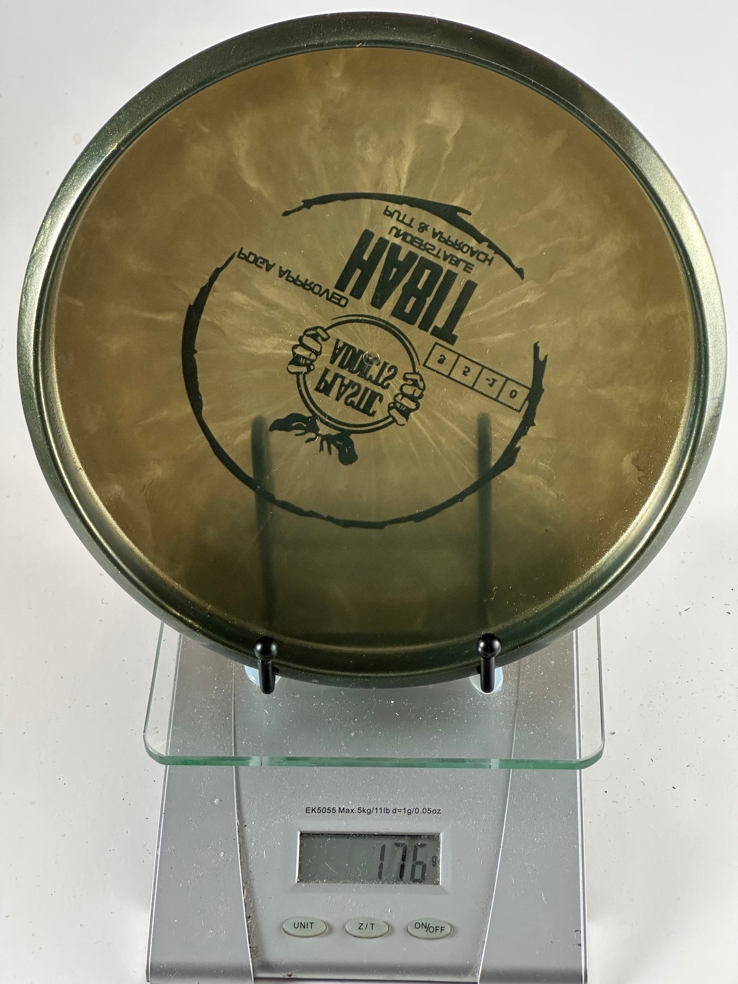 Plastic Addicts Habit Premium Translucent Olive Green (Black Stamp) 176g
