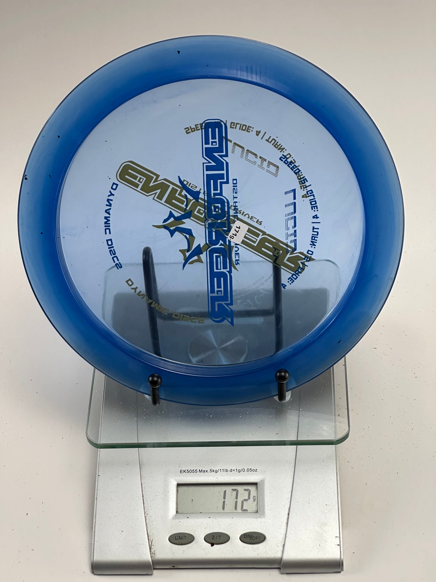 Dynamic Discs Lucid Enforcer Distance Driver (Blue Rim/Clear Center)