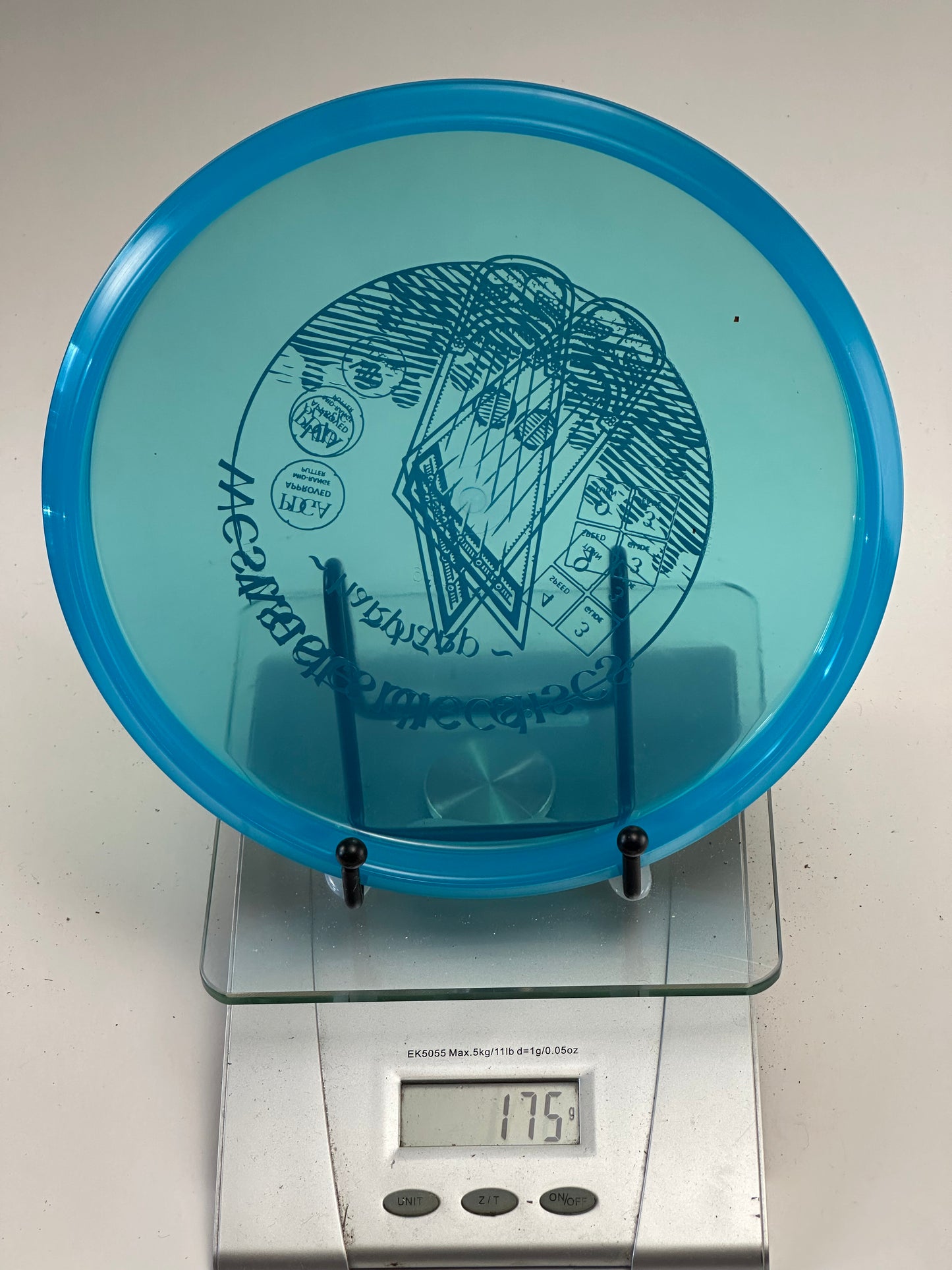 Westside Discs VIP Harp Putter – Translucent Blue w/ Black Stamp