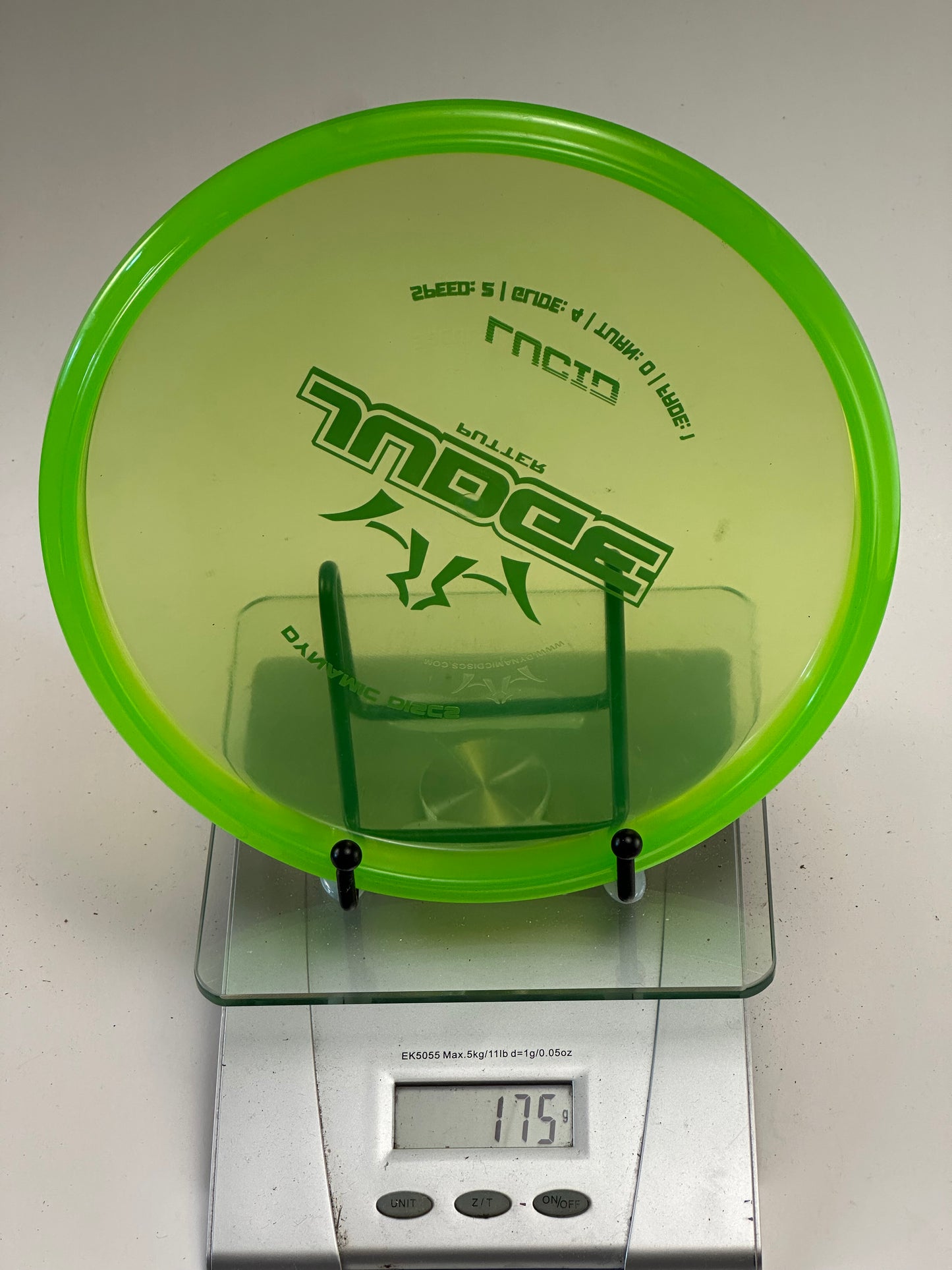 Dynamic Discs Lucid Judge Putter - Transparent Green (175g)