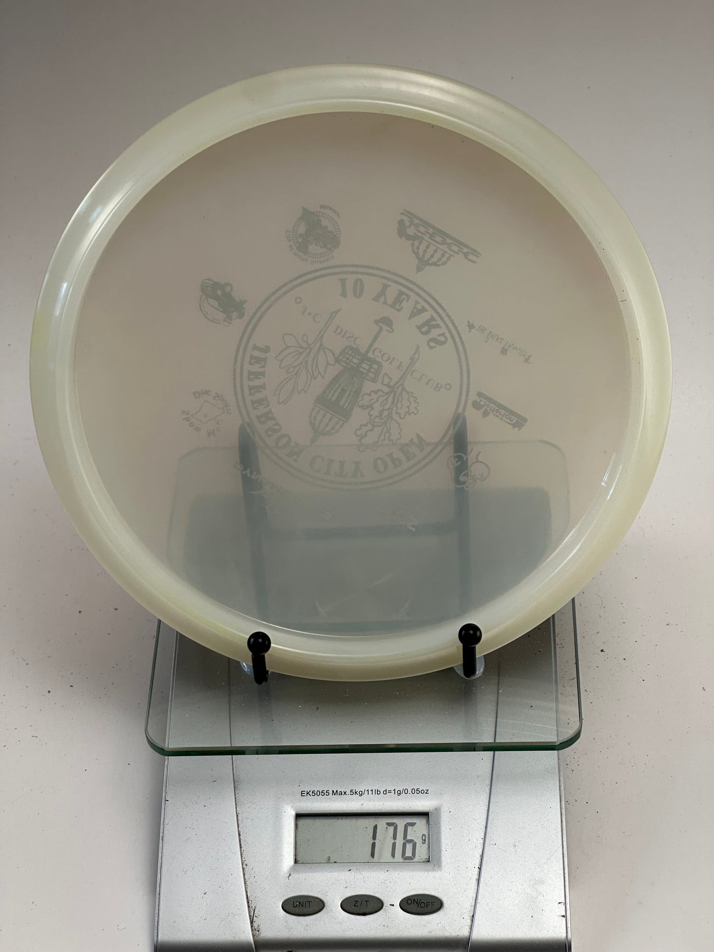 Dynamic Discs Lucid Glow Justice (Jefferson City Open 10 Years) - White