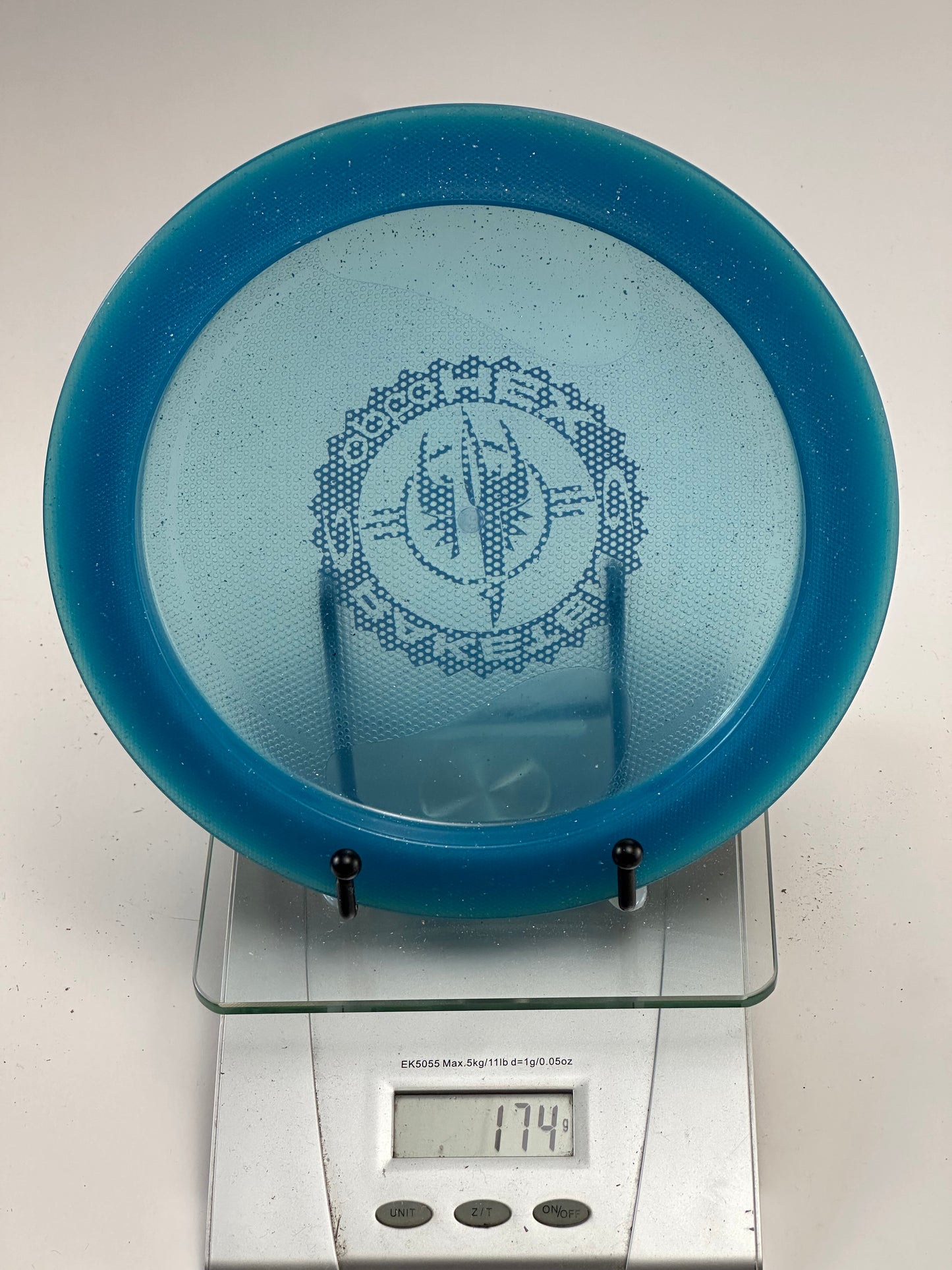Trilogy Raketen Opto Hex (Diamond Pattern) Blue Rim / Clear Plate 174g