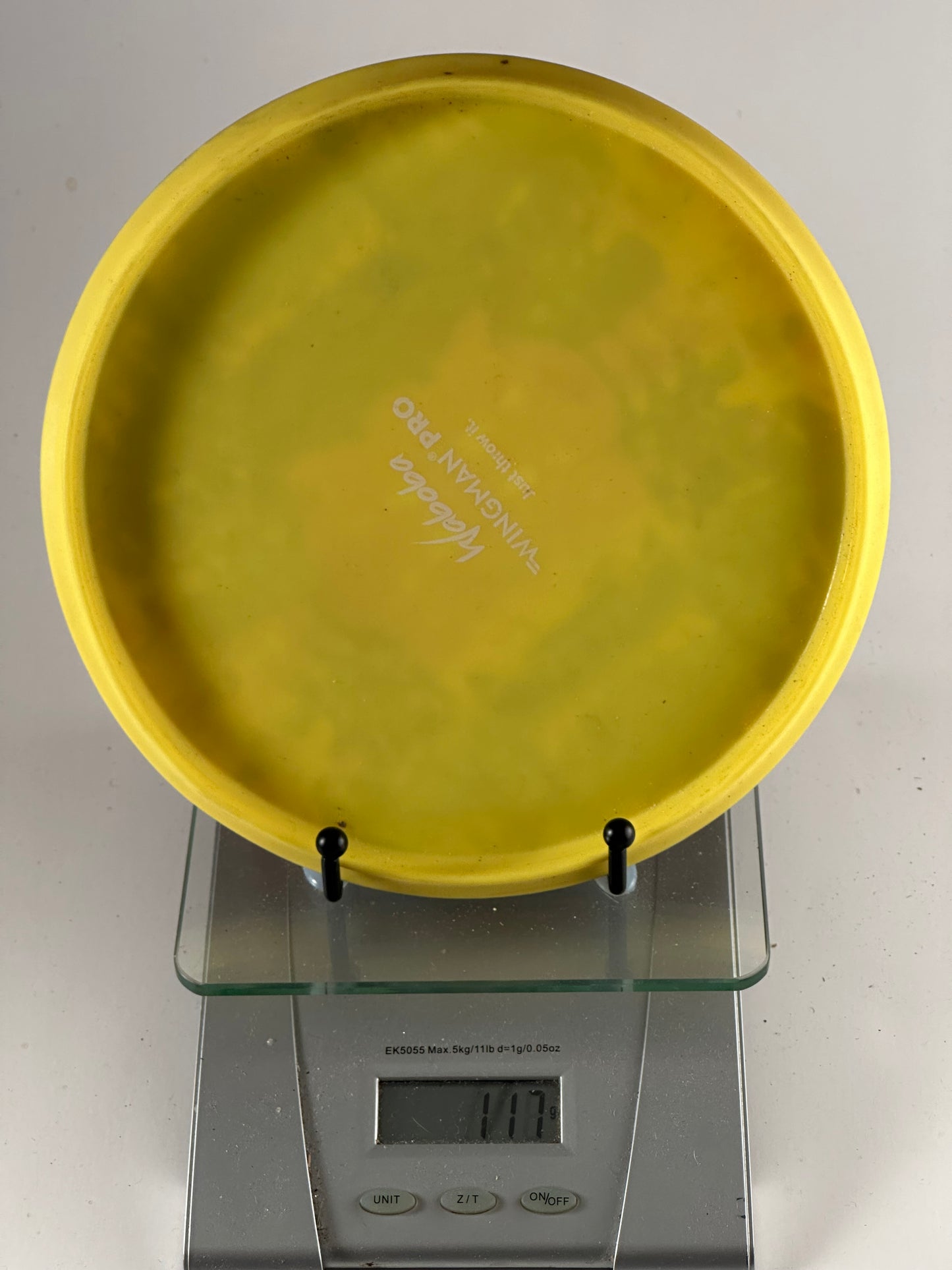Waboba Wingman Pro Premium Translucent Catch Disc, Yellow w/ Custom Dye (117g)