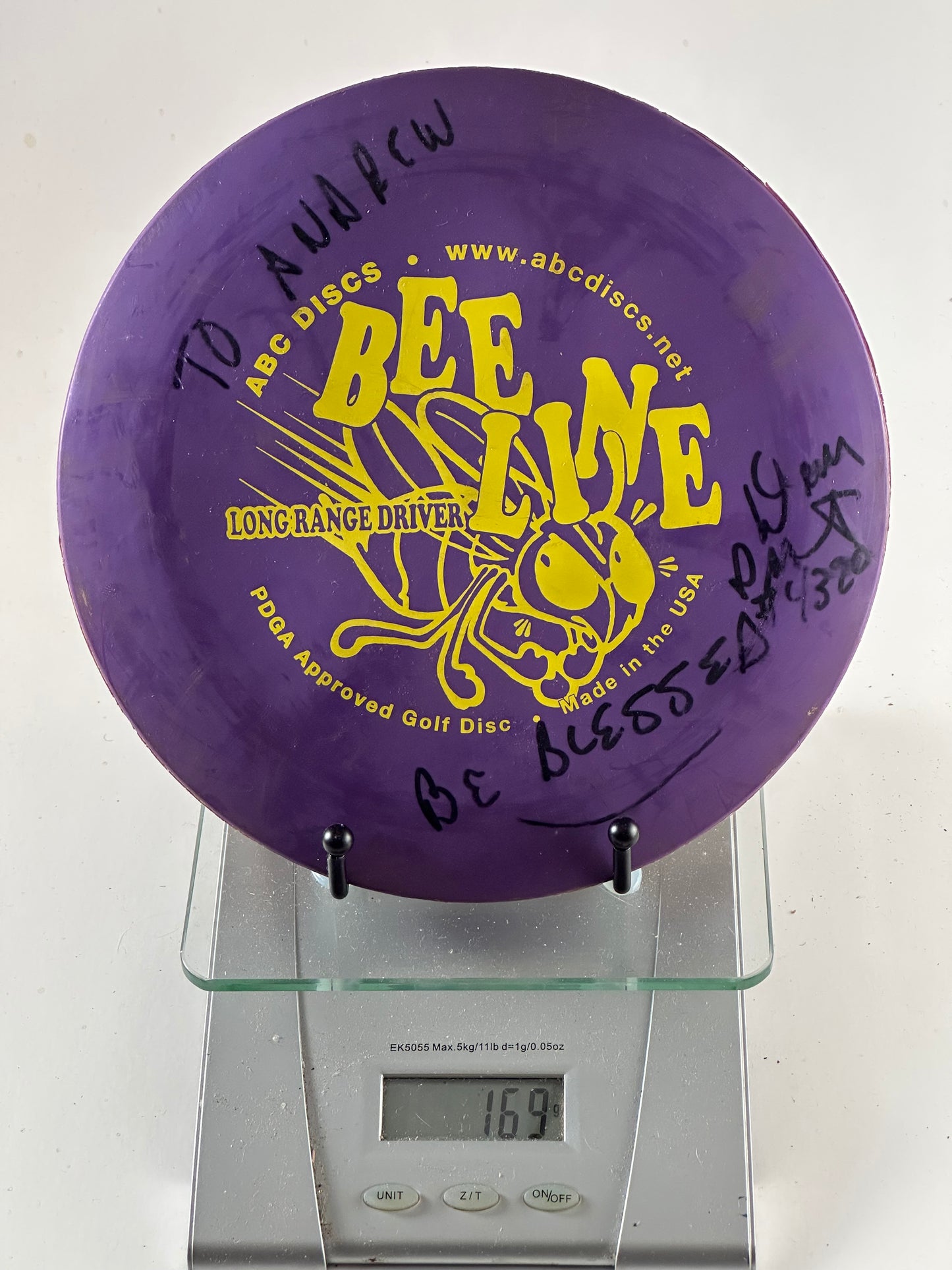ABC Discs Base plastic (DX/Pro-D style) Beeline ABC Discs Beeline long range driver purple yellow stamp