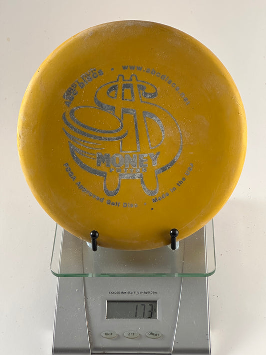 ABC Discs Baseline (putter plastic) Money Putter ABC Discs Money Putter baseline plastic yellow silver stamp