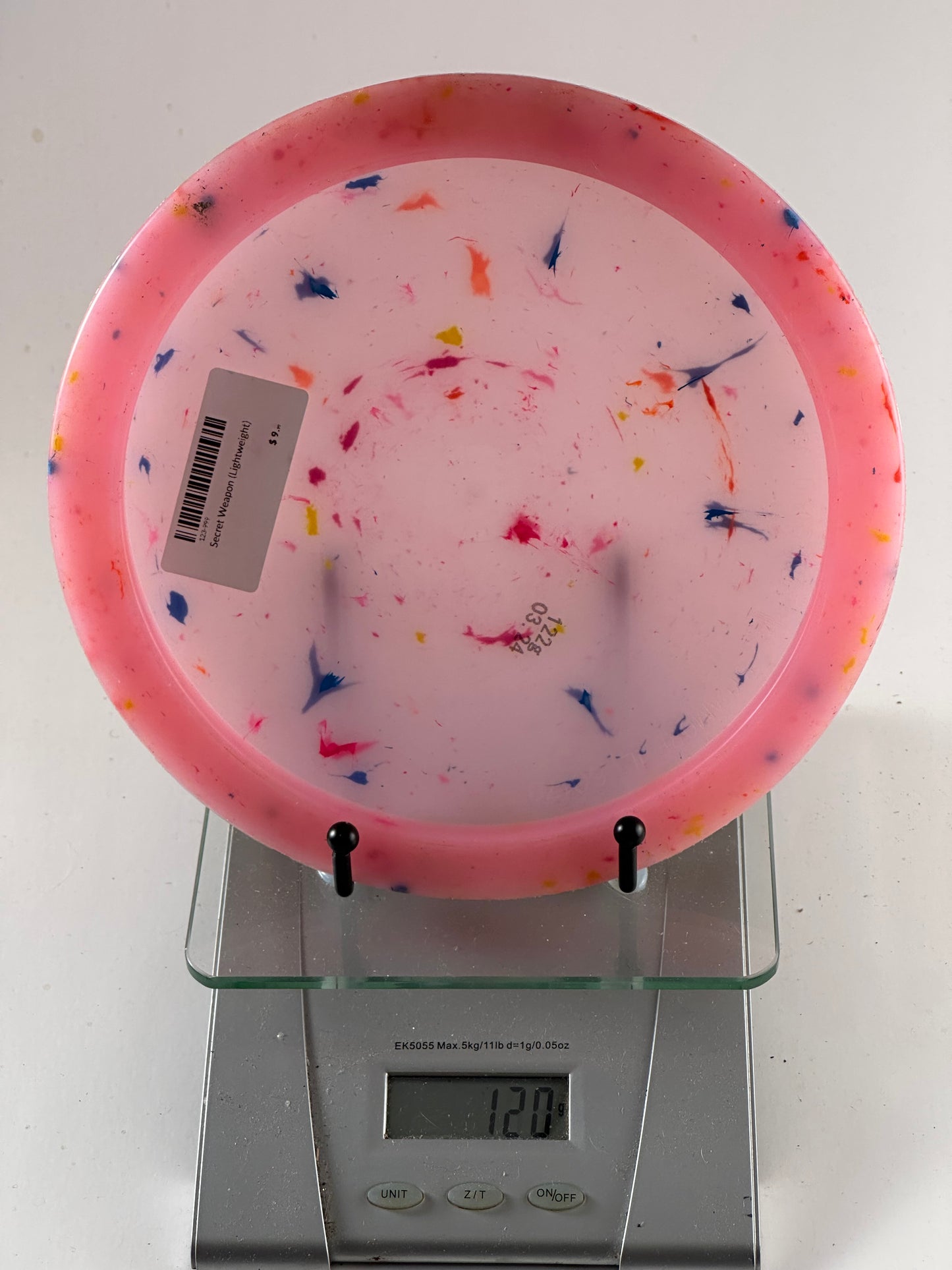 ABC Discs Champion-style premium translucent (metal-flake/confetti) Secret Weapon ABC Discs Secret Weapon premium translucent plastic metal flake confetti