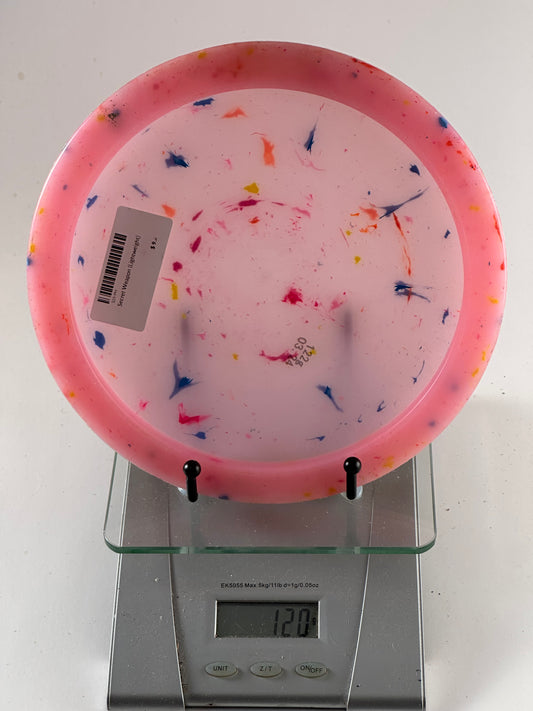 ABC Discs Champion-style premium translucent (metal-flake/confetti) Secret Weapon ABC Discs Secret Weapon premium translucent plastic metal flake confetti