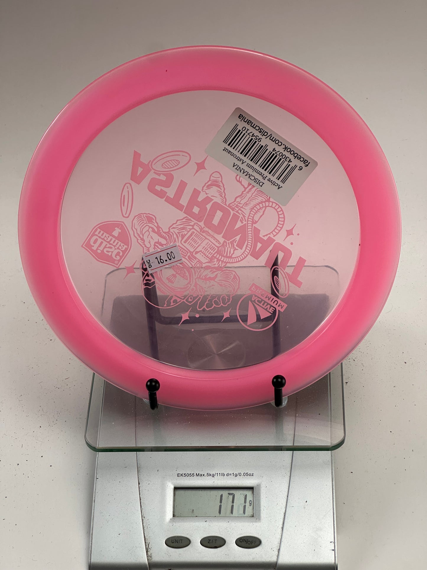 Discmania Active Premium Astronaut distance driver transparent pink Active Premium plastic