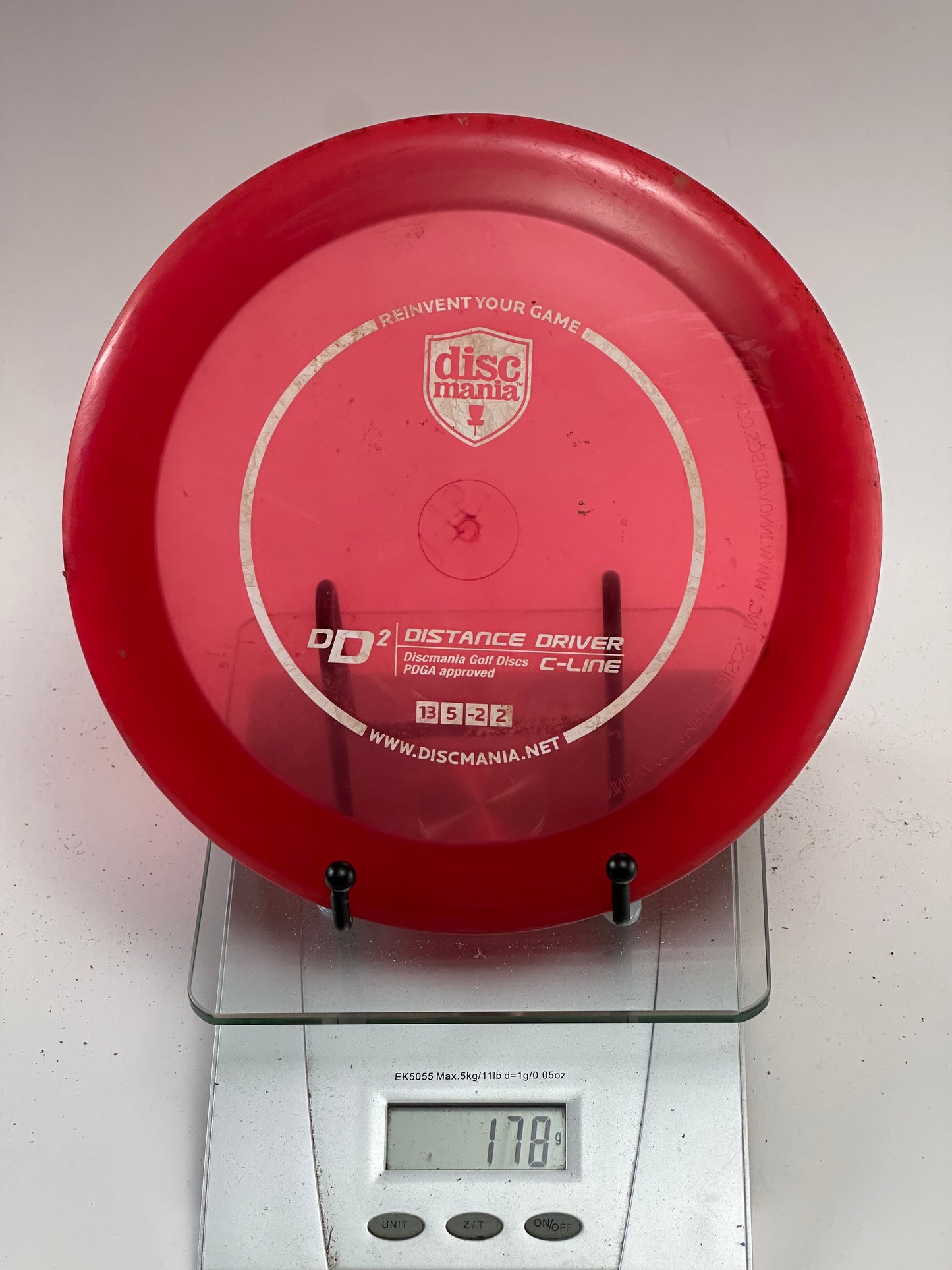 Discmania C-Line DD2 Distance Driver (Transparent Red, Stock Stamp)