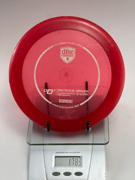 Discmania C-Line DD2 red clear plastic distance driver