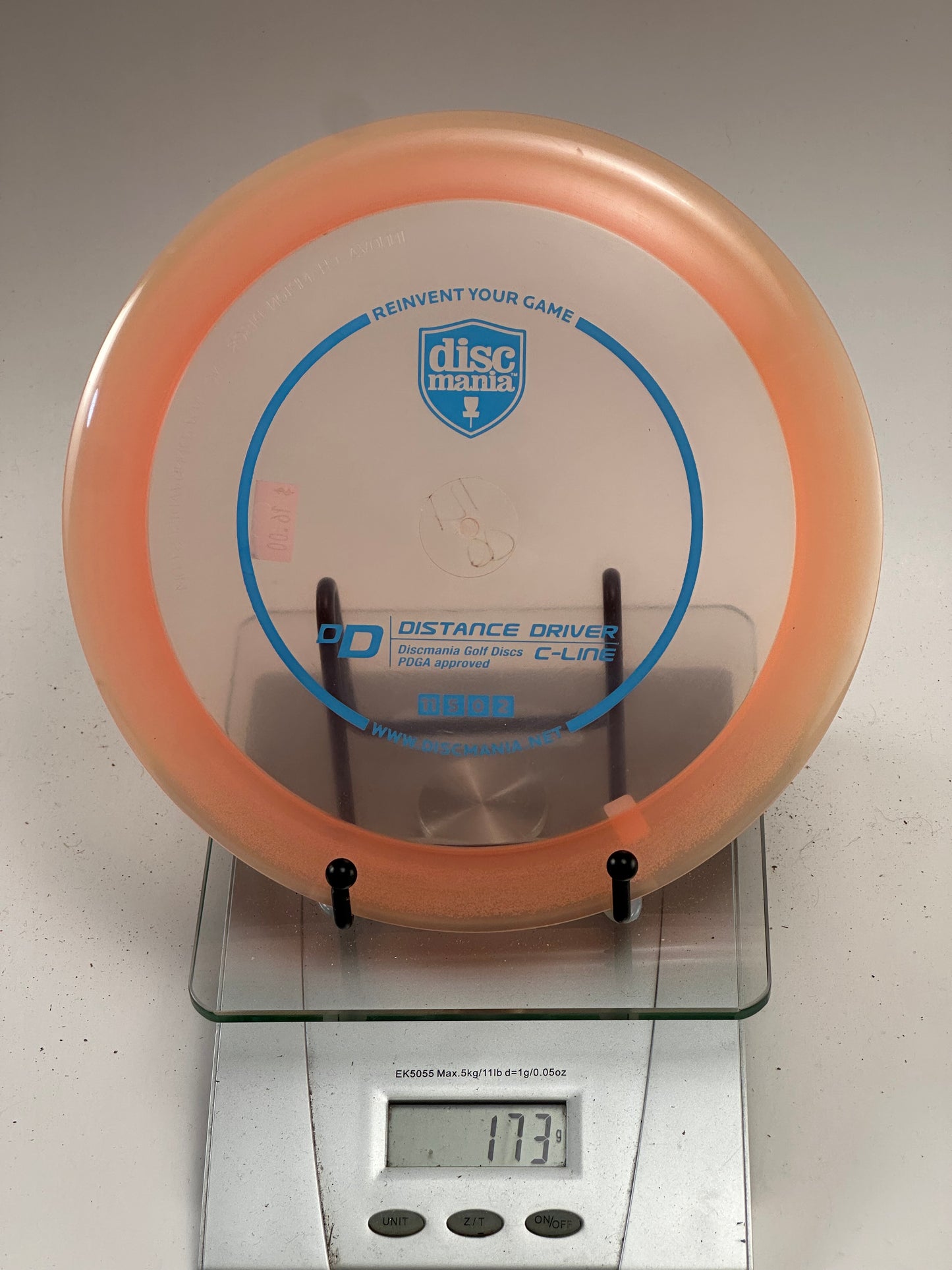 Discmania C-Line DD distance driver transparent orange rim