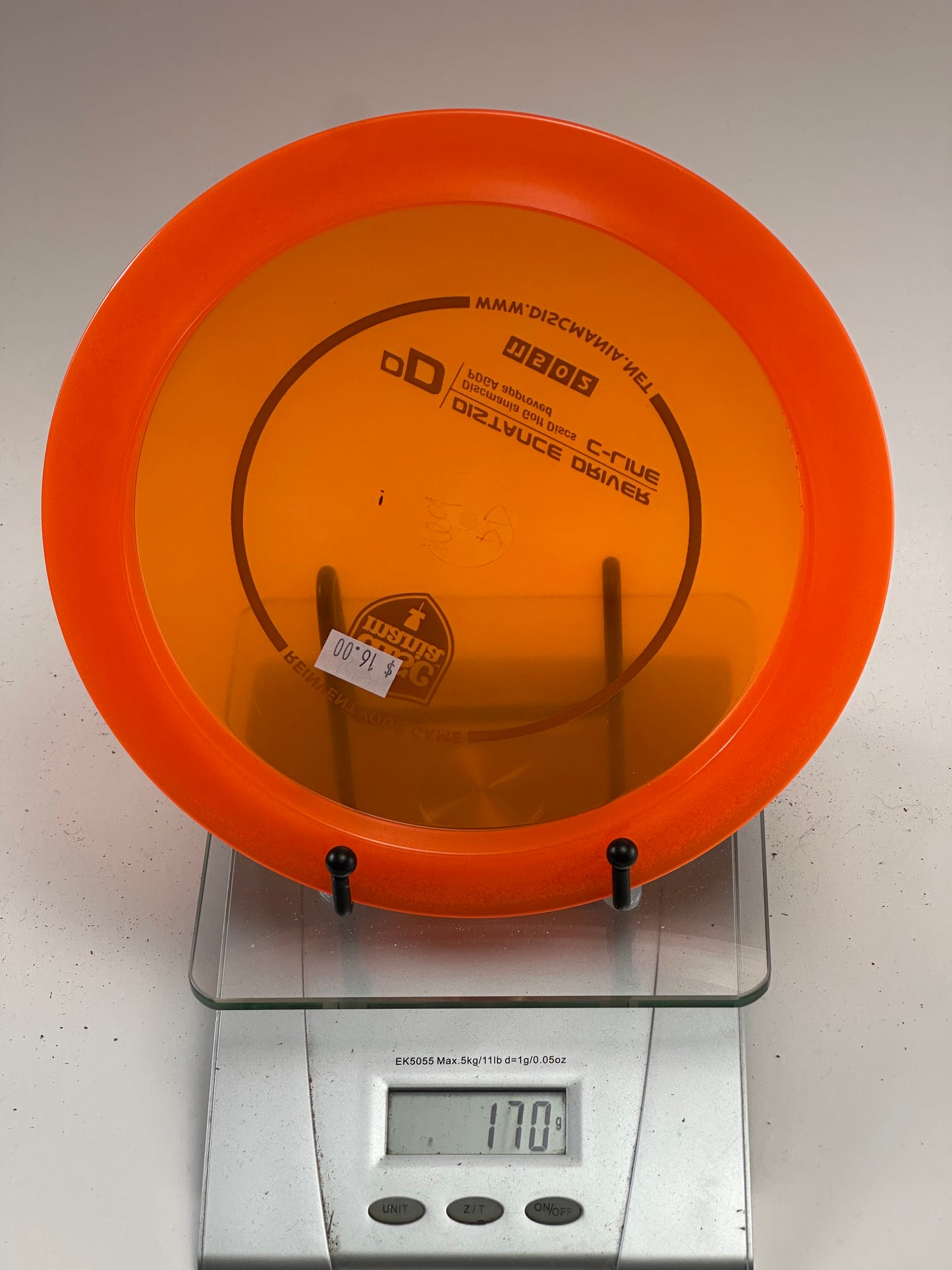 Discmania C-Line DD distance driver transparent orange rim