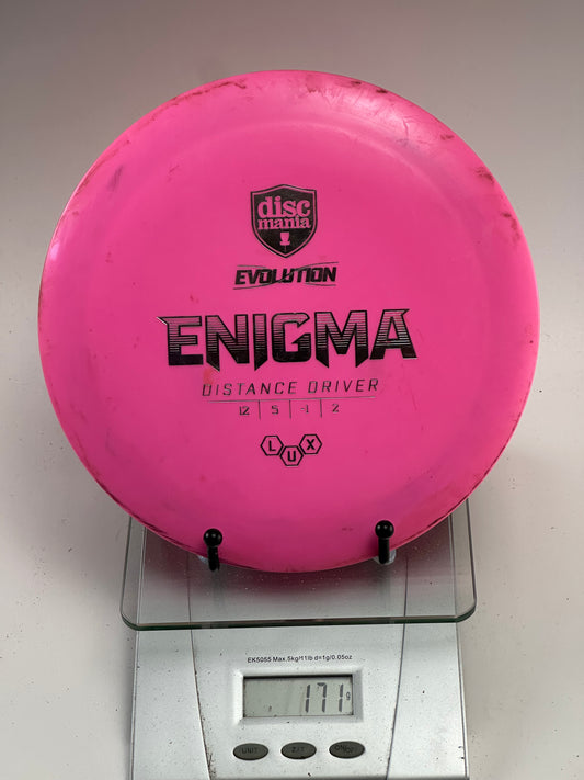 Discmania Lux Enigma Distance Driver (Pink, Black Evolution Stamp)